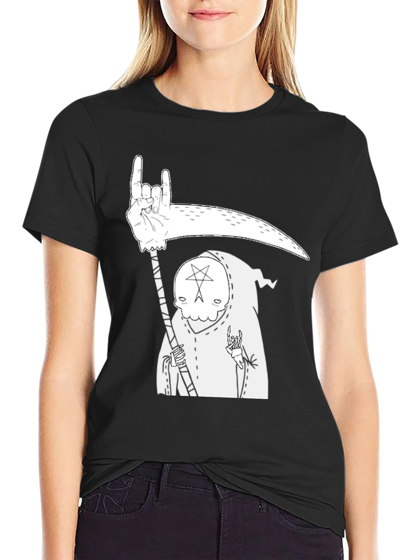 Grim Reaper Graphic T-Shirt - Heavy Metal Death