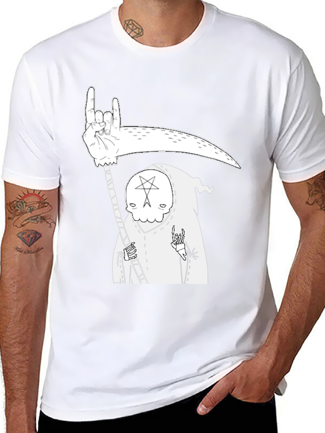 Grim Reaper Graphic T-Shirt - Heavy Metal Death