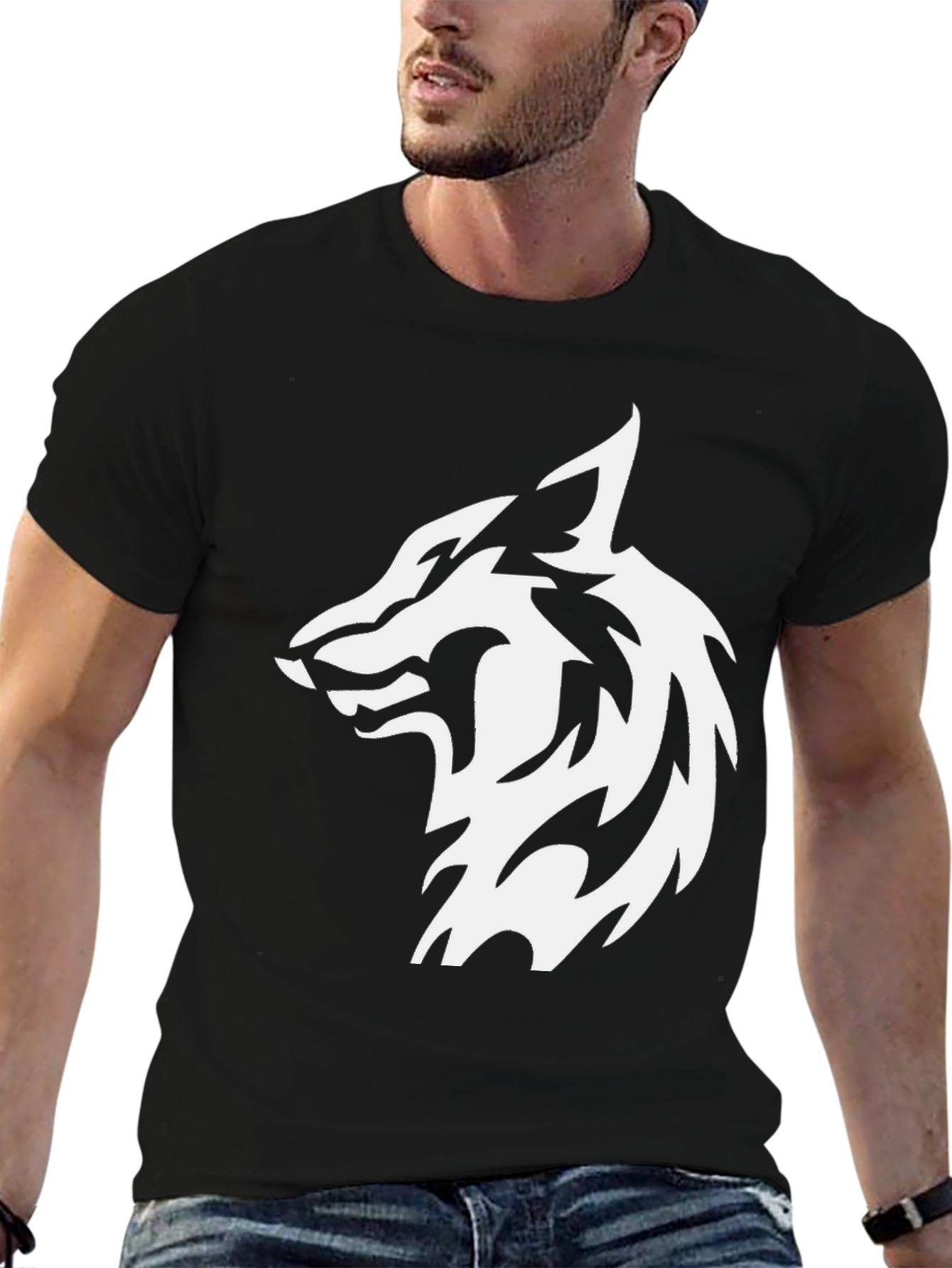 Wolf Graphic Black T-Shirt