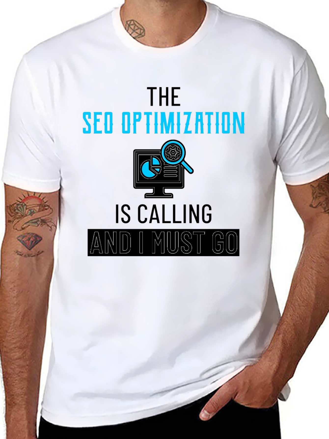 SEO Optimization Calling Black T-Shirt