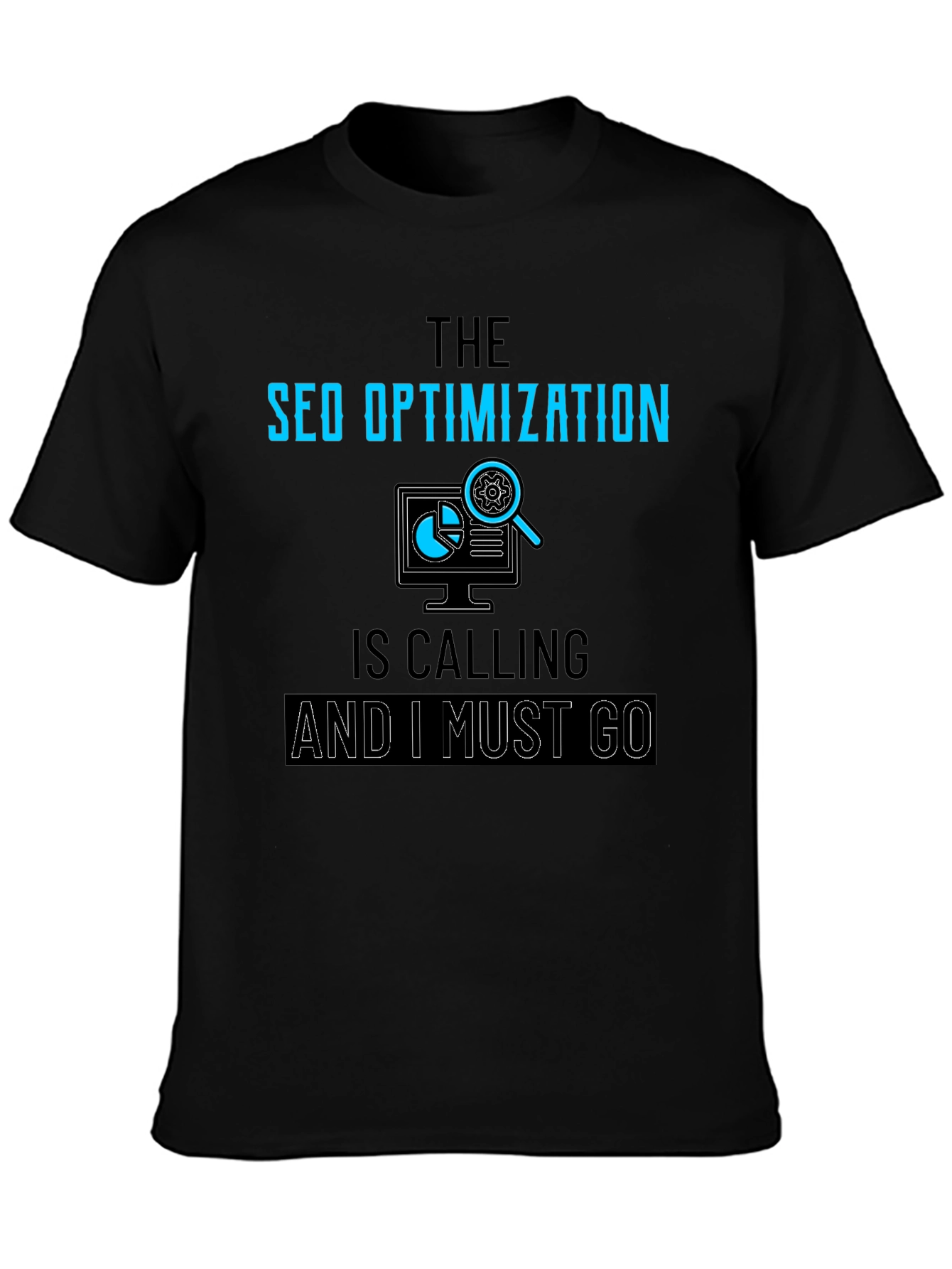 SEO Optimization Calling Black T-Shirt