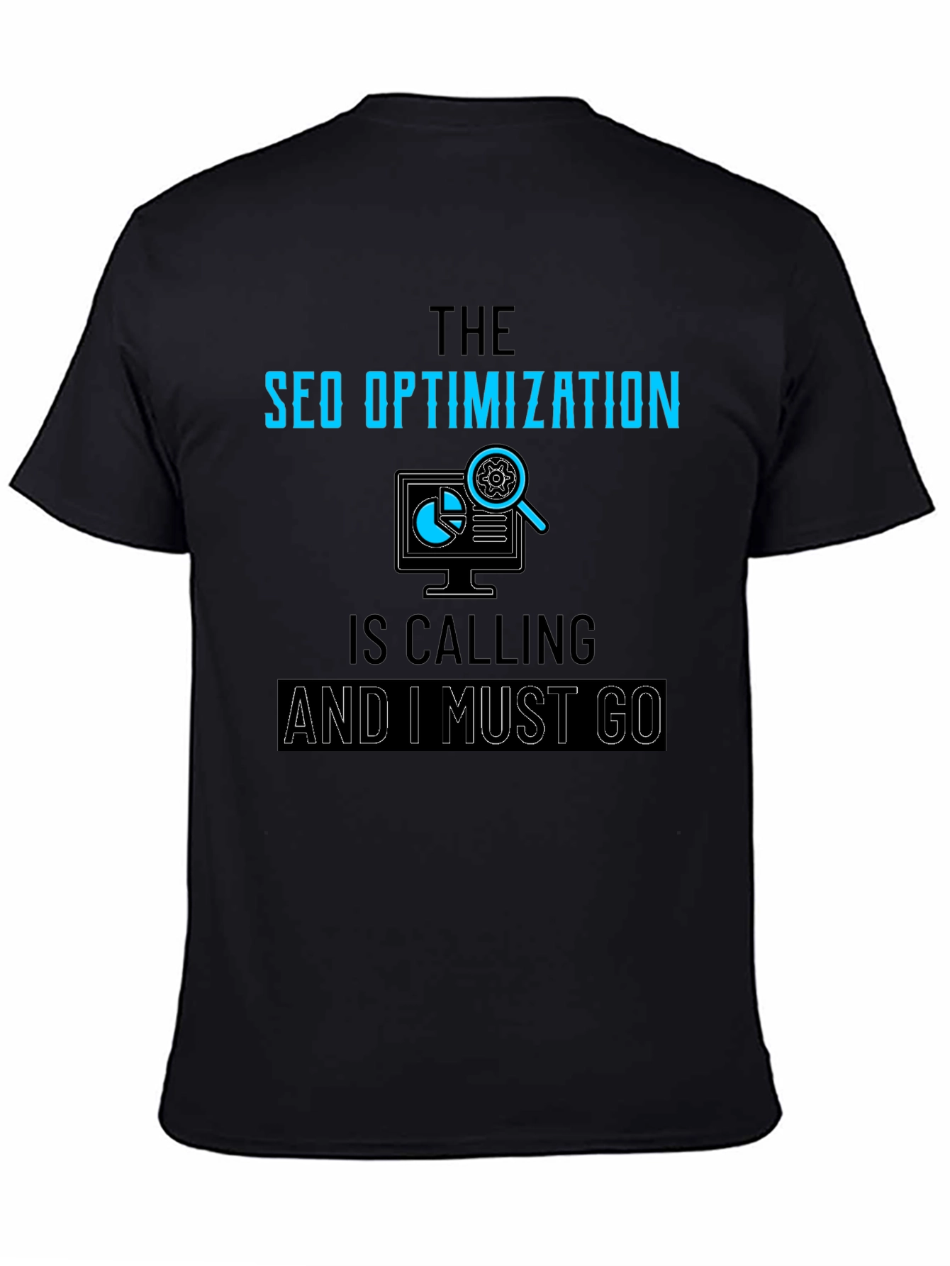 SEO Optimization Calling Black T-Shirt