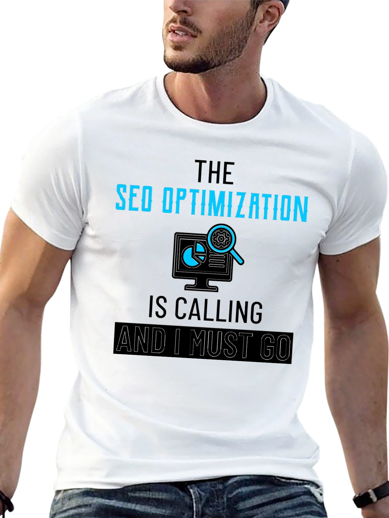 SEO Optimization Calling Black T-Shirt