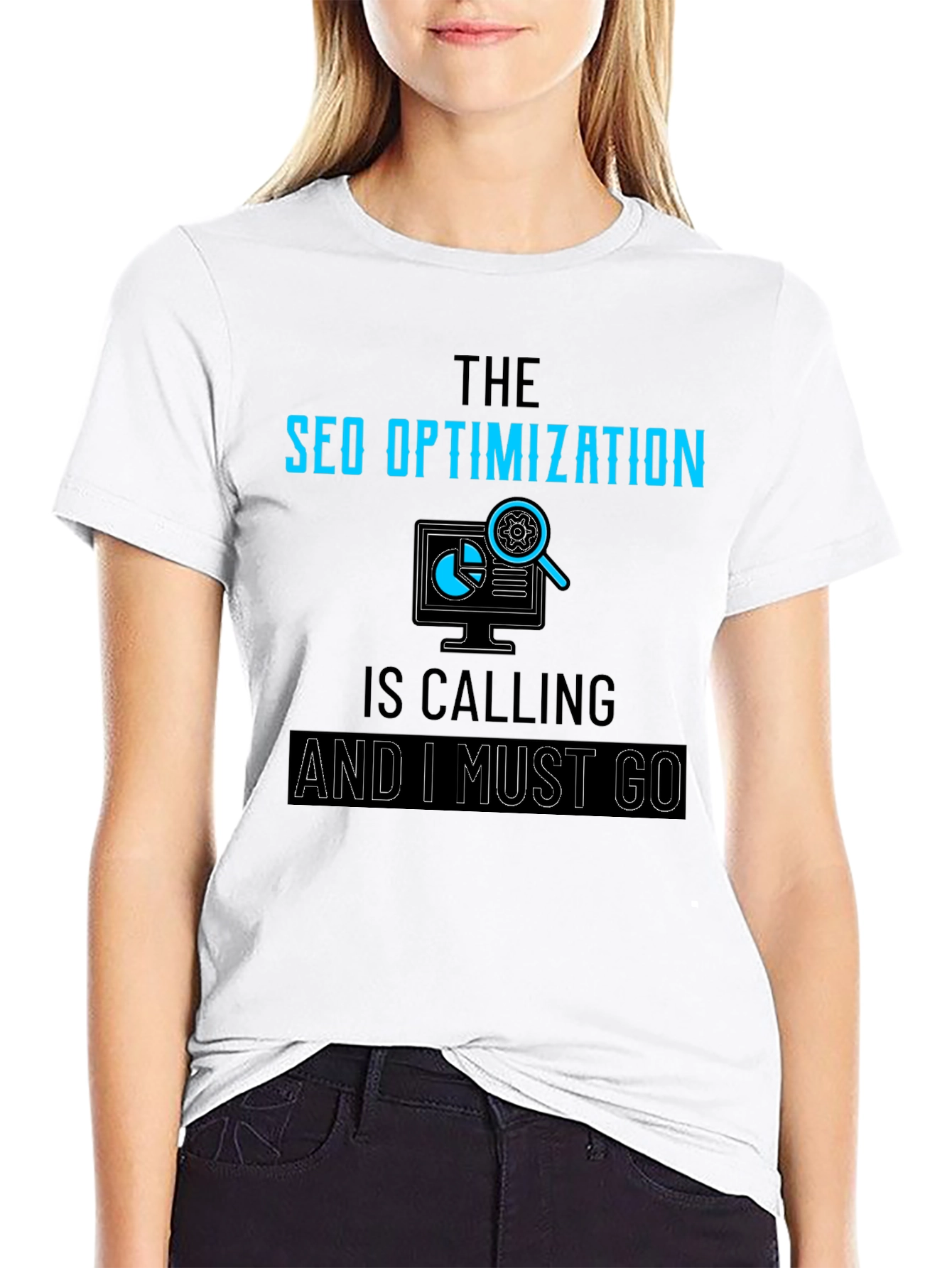 SEO Optimization Calling Black T-Shirt