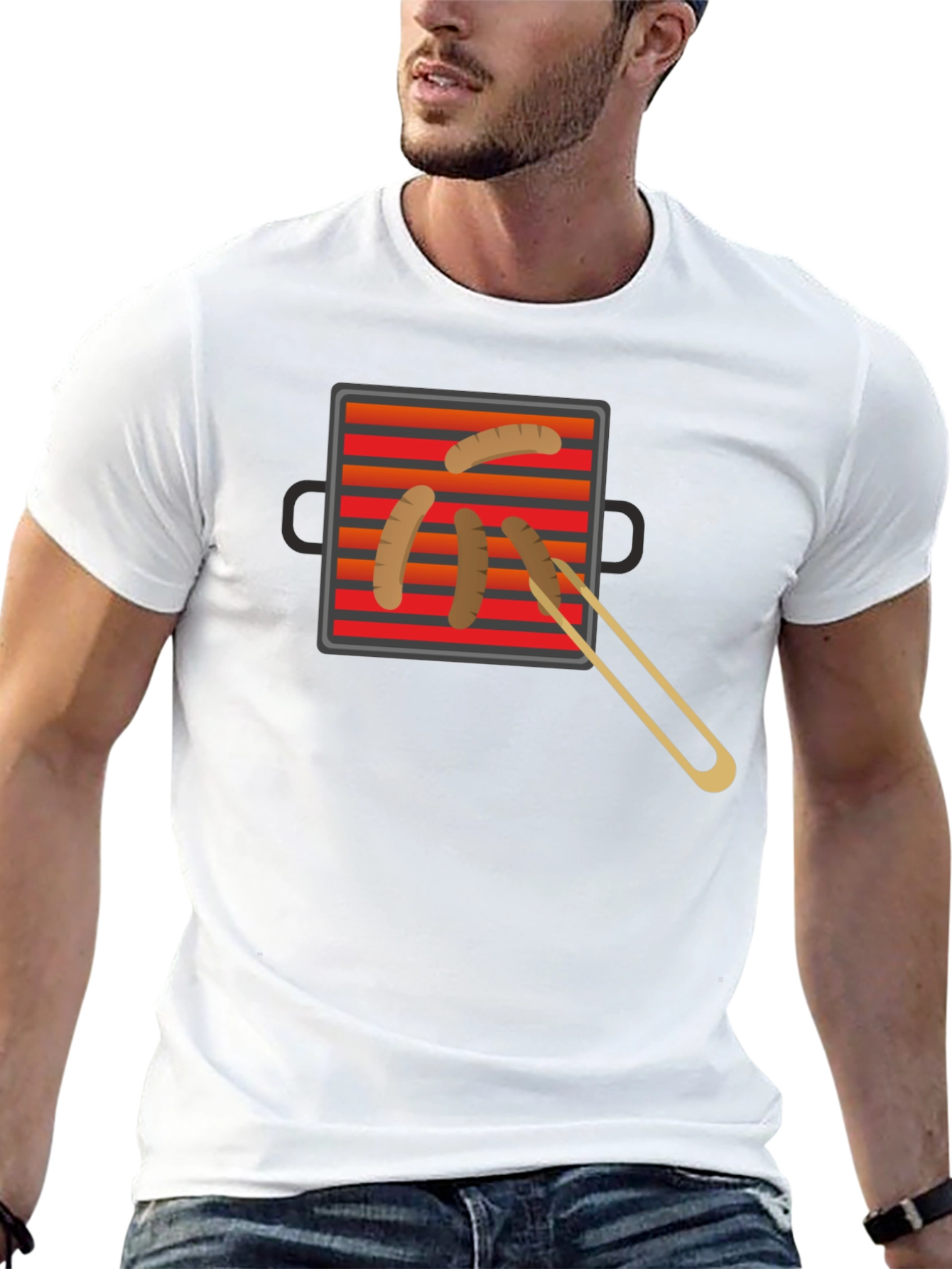 Grilling Time T-Shirt - BBQ Sausage Graphic Tee