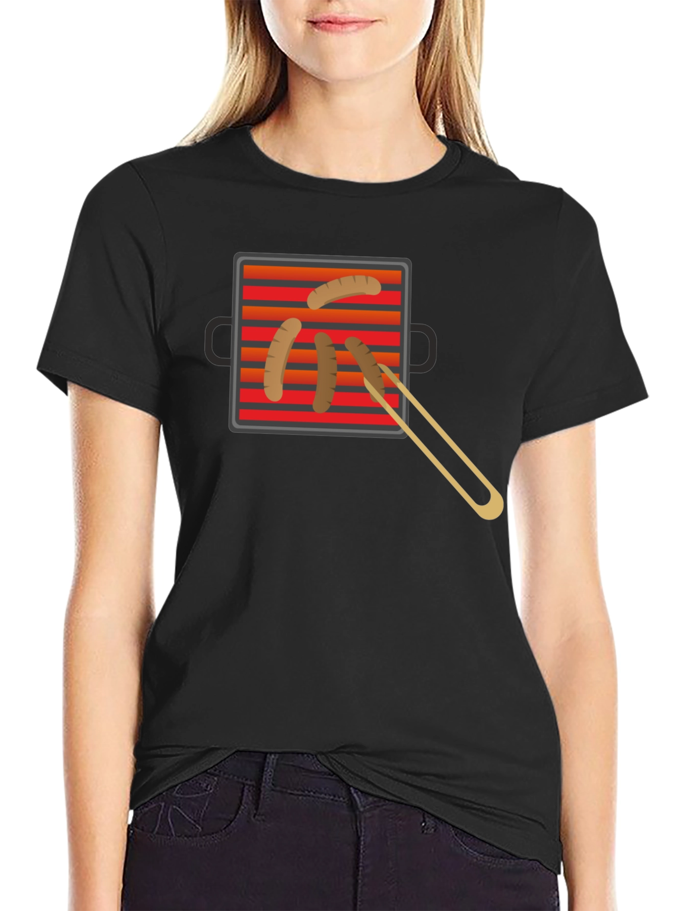 Grilling Time T-Shirt - BBQ Sausage Graphic Tee