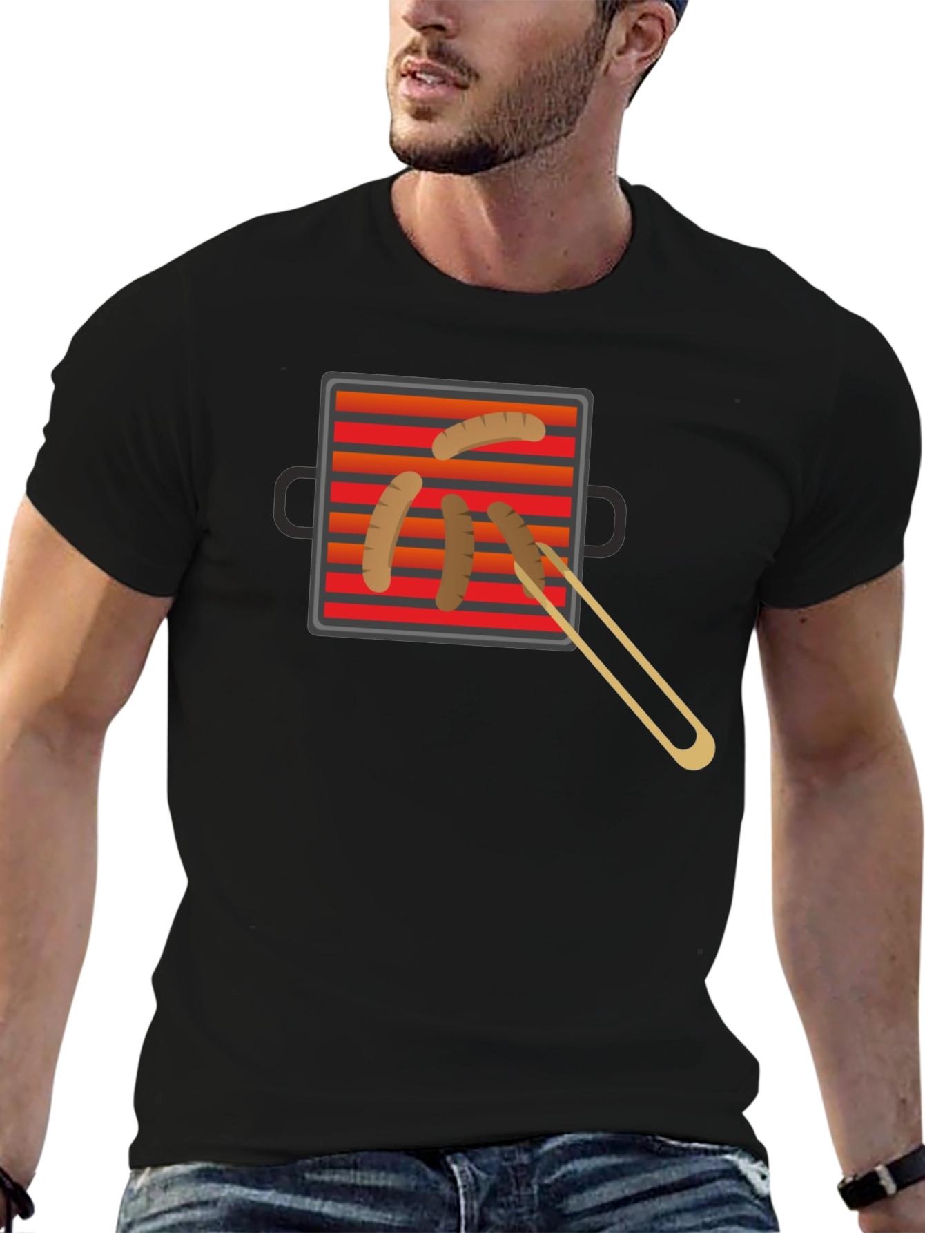 Grilling Time T-Shirt - BBQ Sausage Graphic Tee