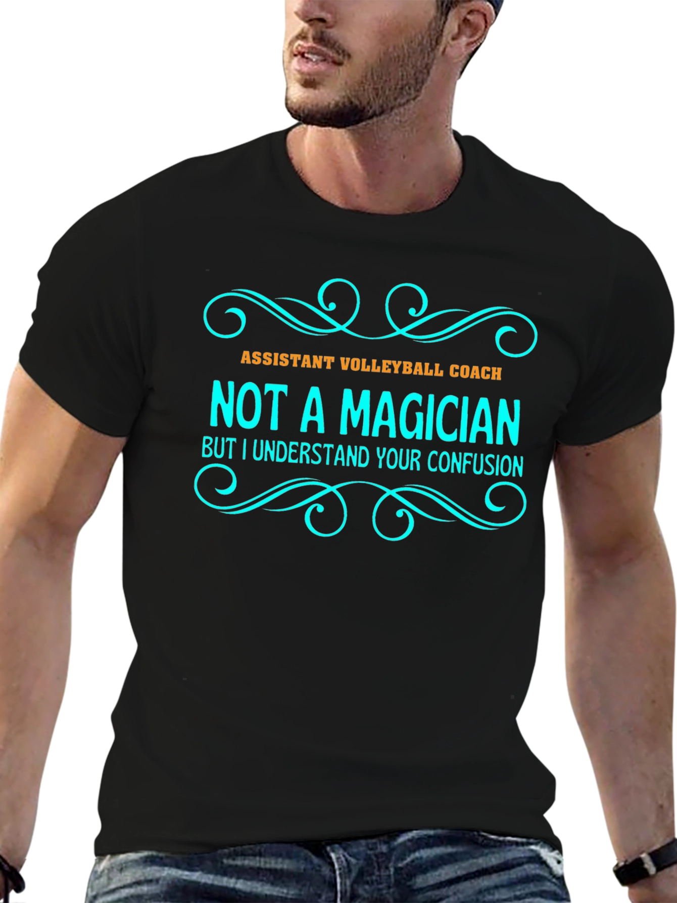 Funny Volleyball Coach T-Shirt - Not a Magician