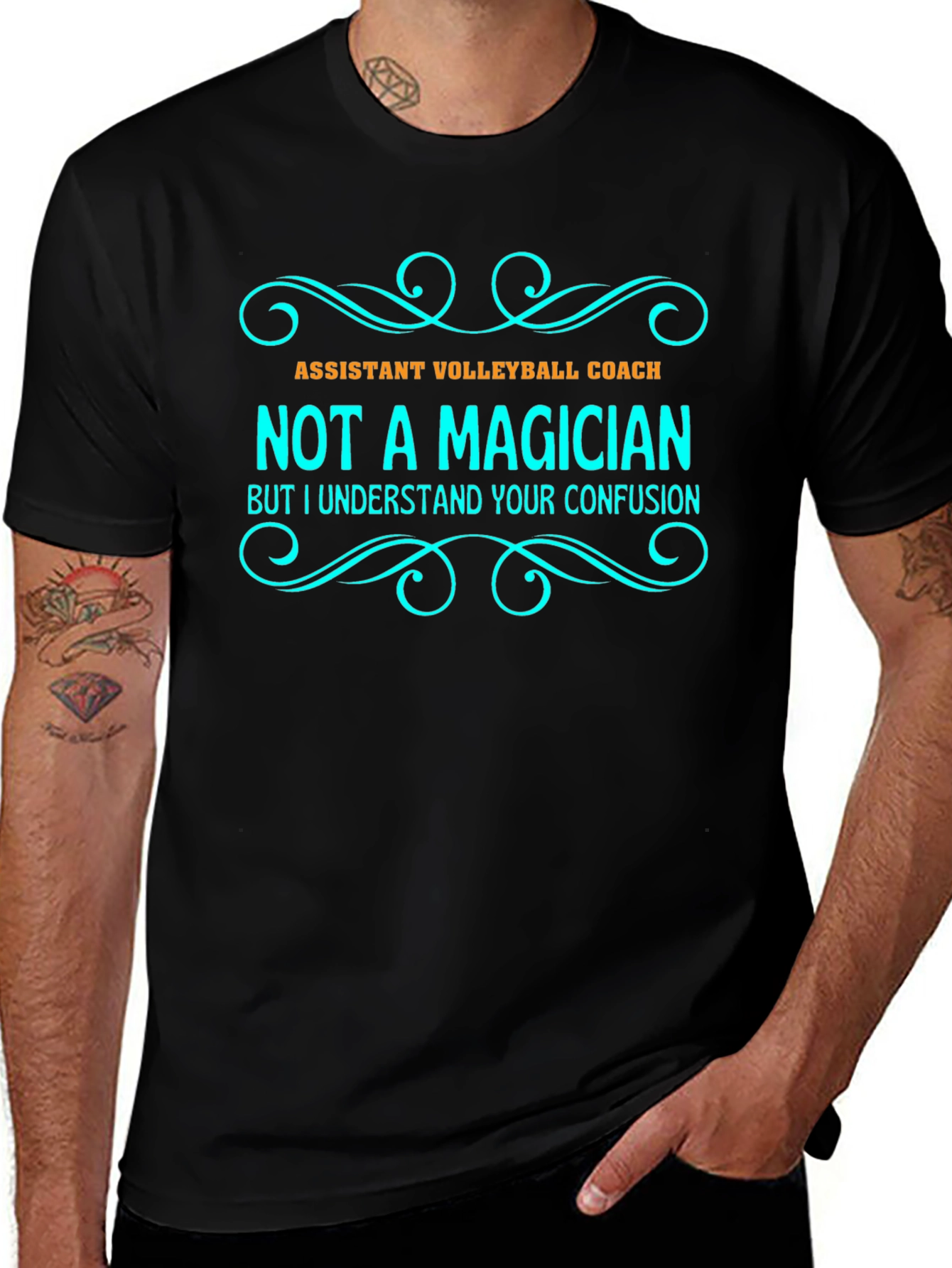 Funny Volleyball Coach T-Shirt - Not a Magician