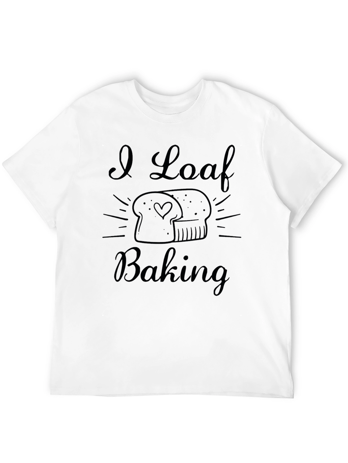 I Loaf Baking T-Shirt - Black Funny Baker Tee