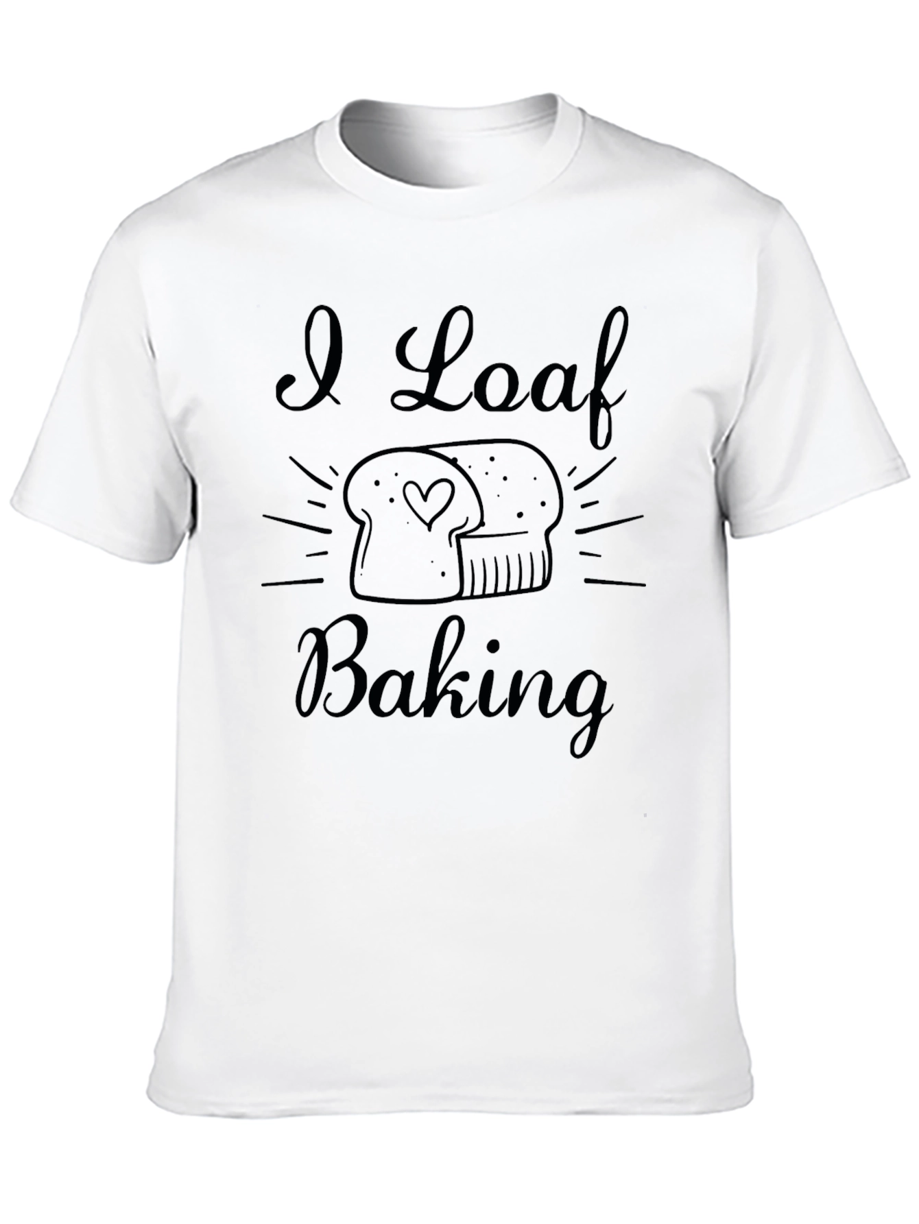 I Loaf Baking T-Shirt - Black Funny Baker Tee