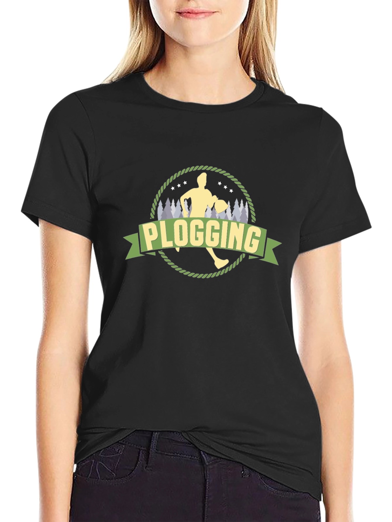 Plogging T-Shirt - Run & Clean Up