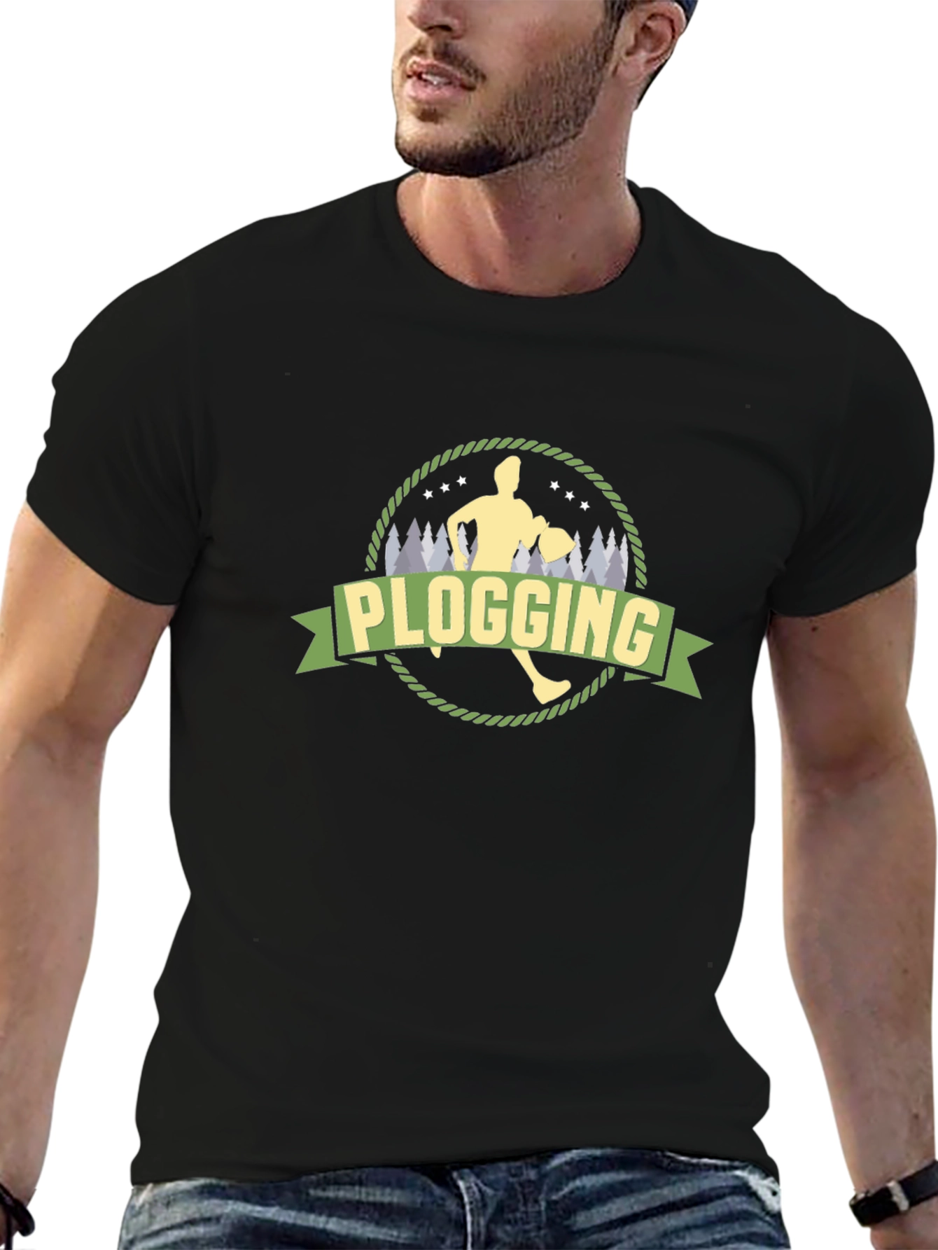 Plogging T-Shirt - Run & Clean Up