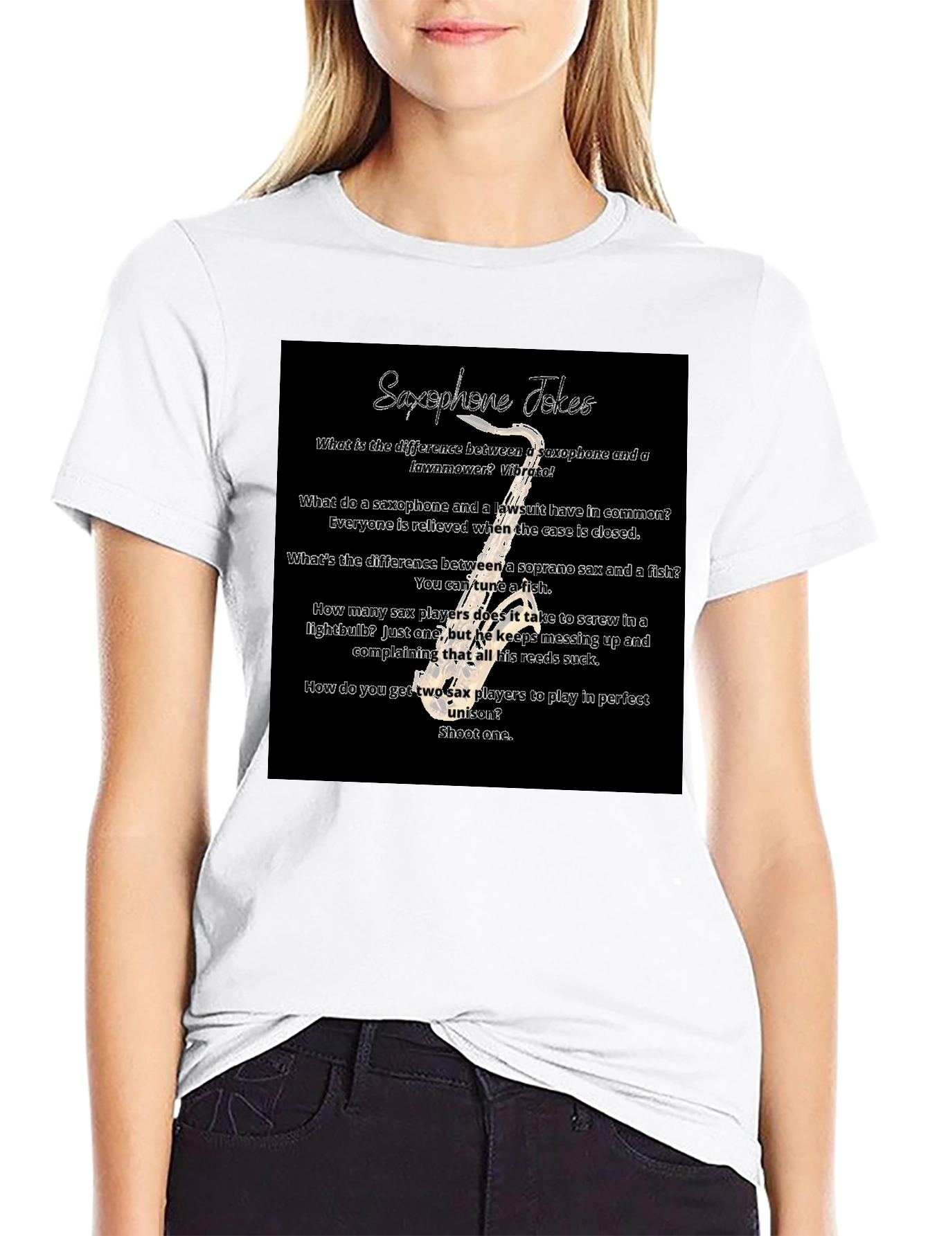Saxophone Jokes T-Shirt - Musician Humor Tee