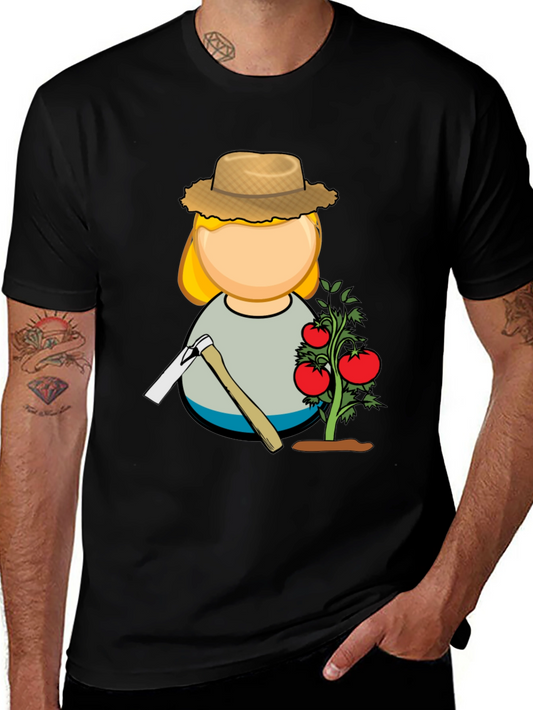Gardener Graphic T-Shirt - Black Cotton Blend