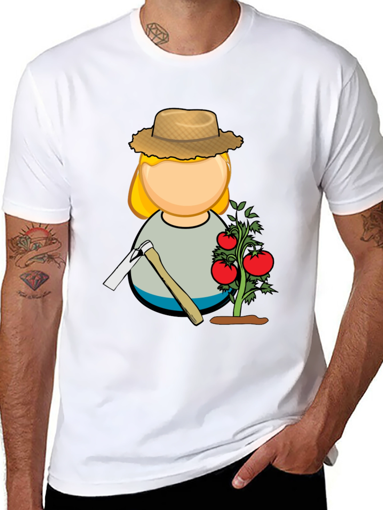 Gardener Graphic T-Shirt - Black Cotton Blend