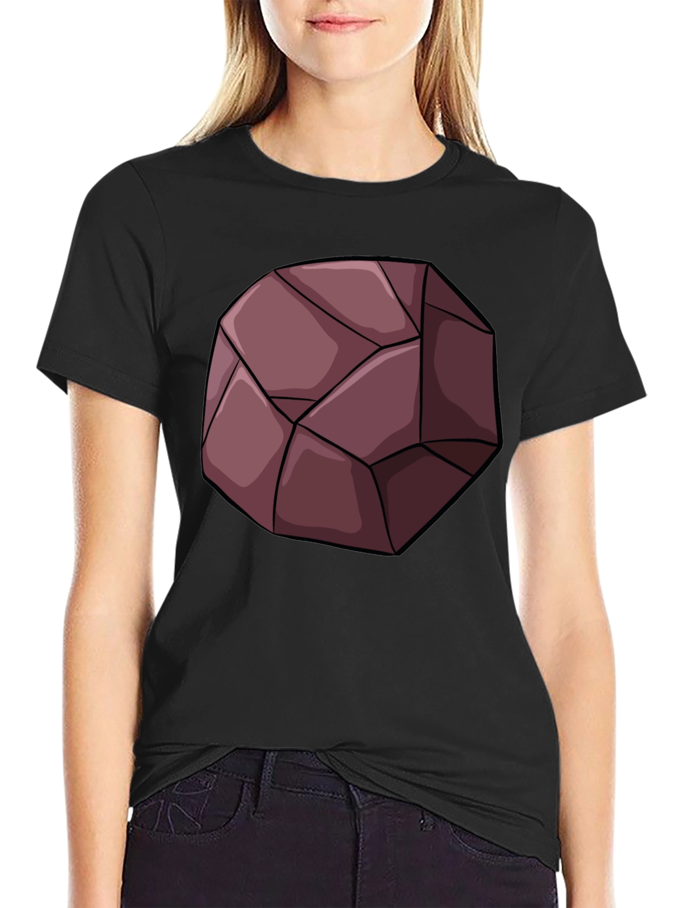Geometric Rock Graphic Tee - Unique Design T-Shirt