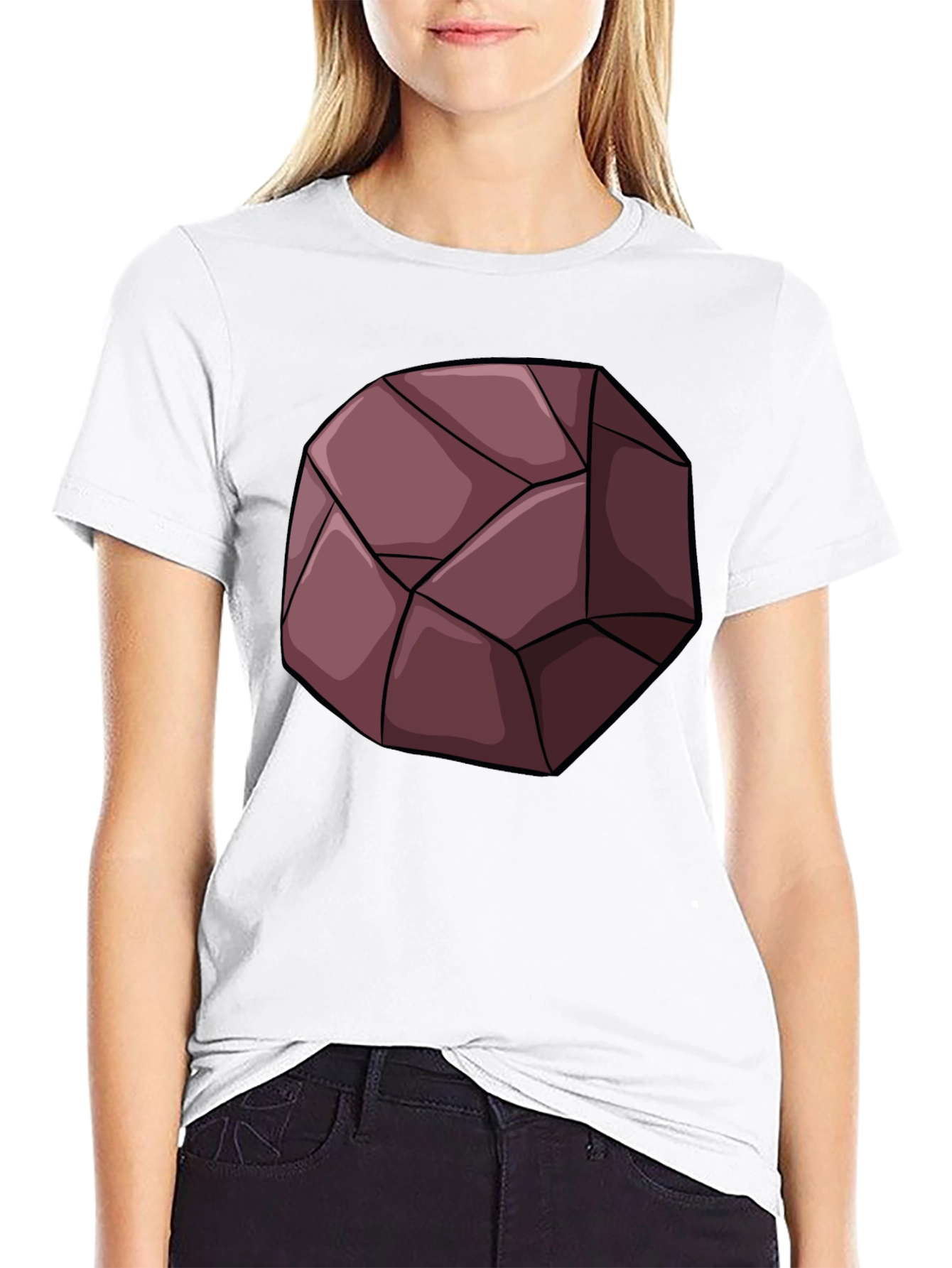 Geometric Rock Graphic Tee - Unique Design T-Shirt
