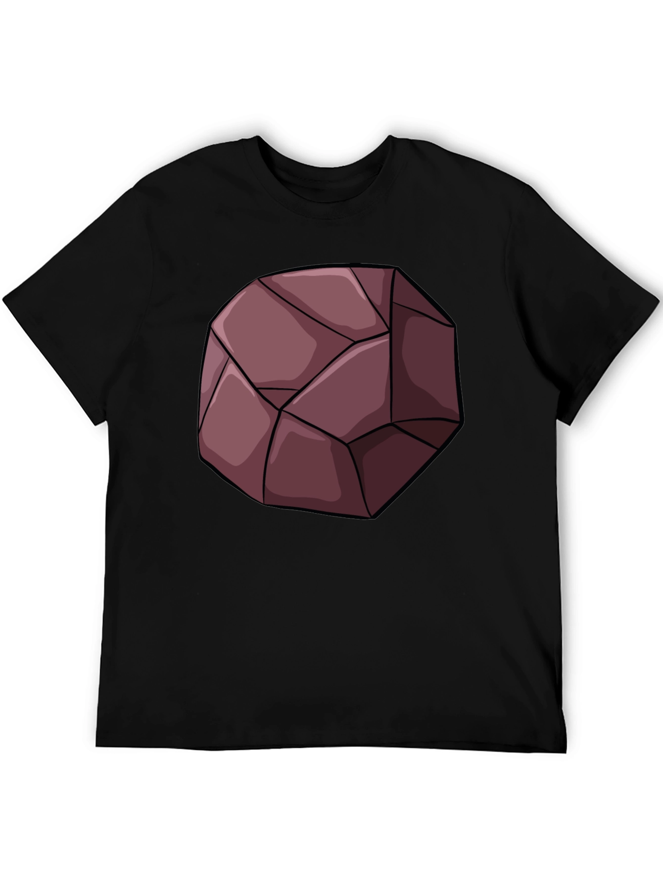 Geometric Rock Graphic Tee - Unique Design T-Shirt
