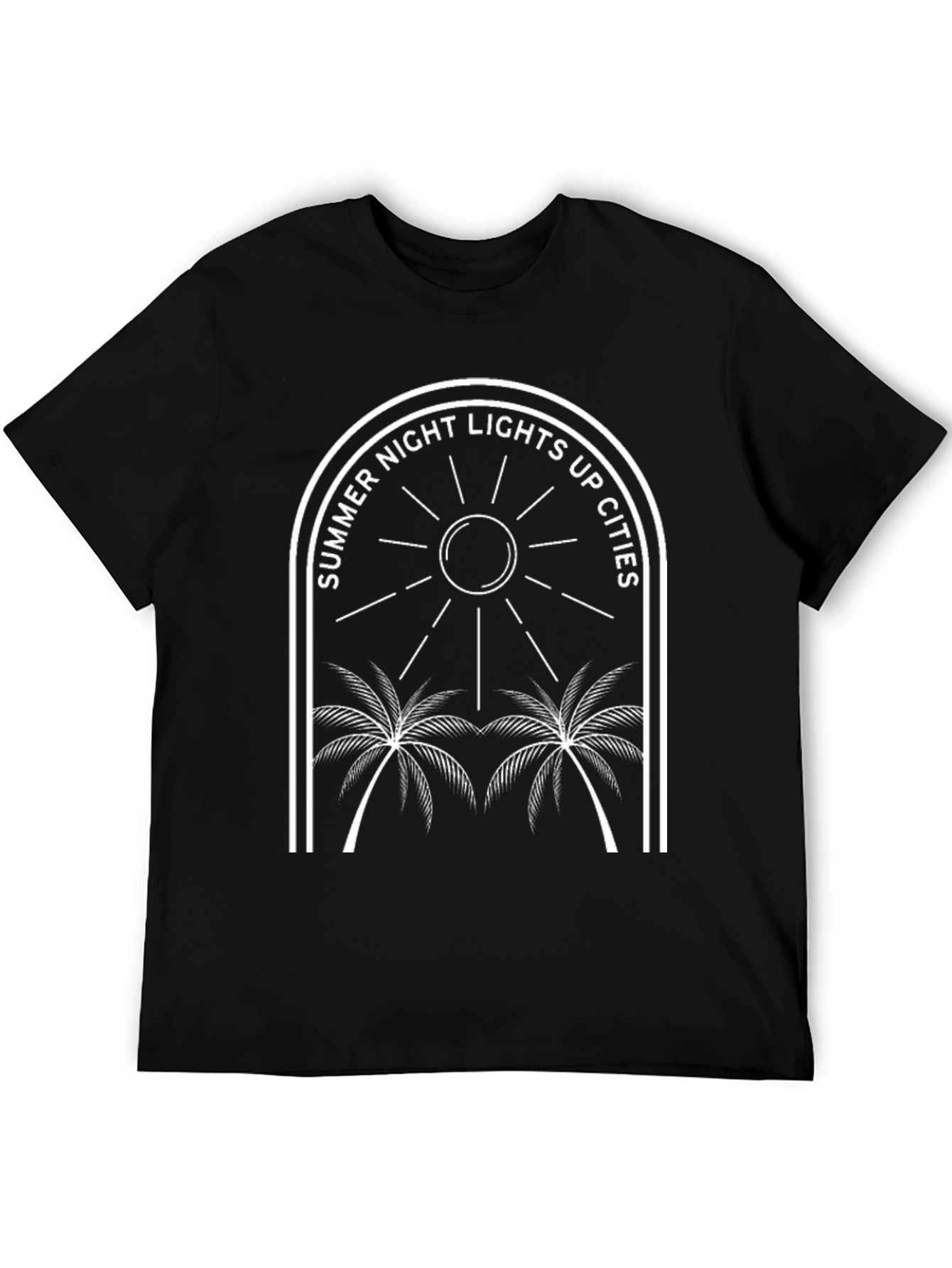Summer Night Lights Up Cities Graphic Tee
