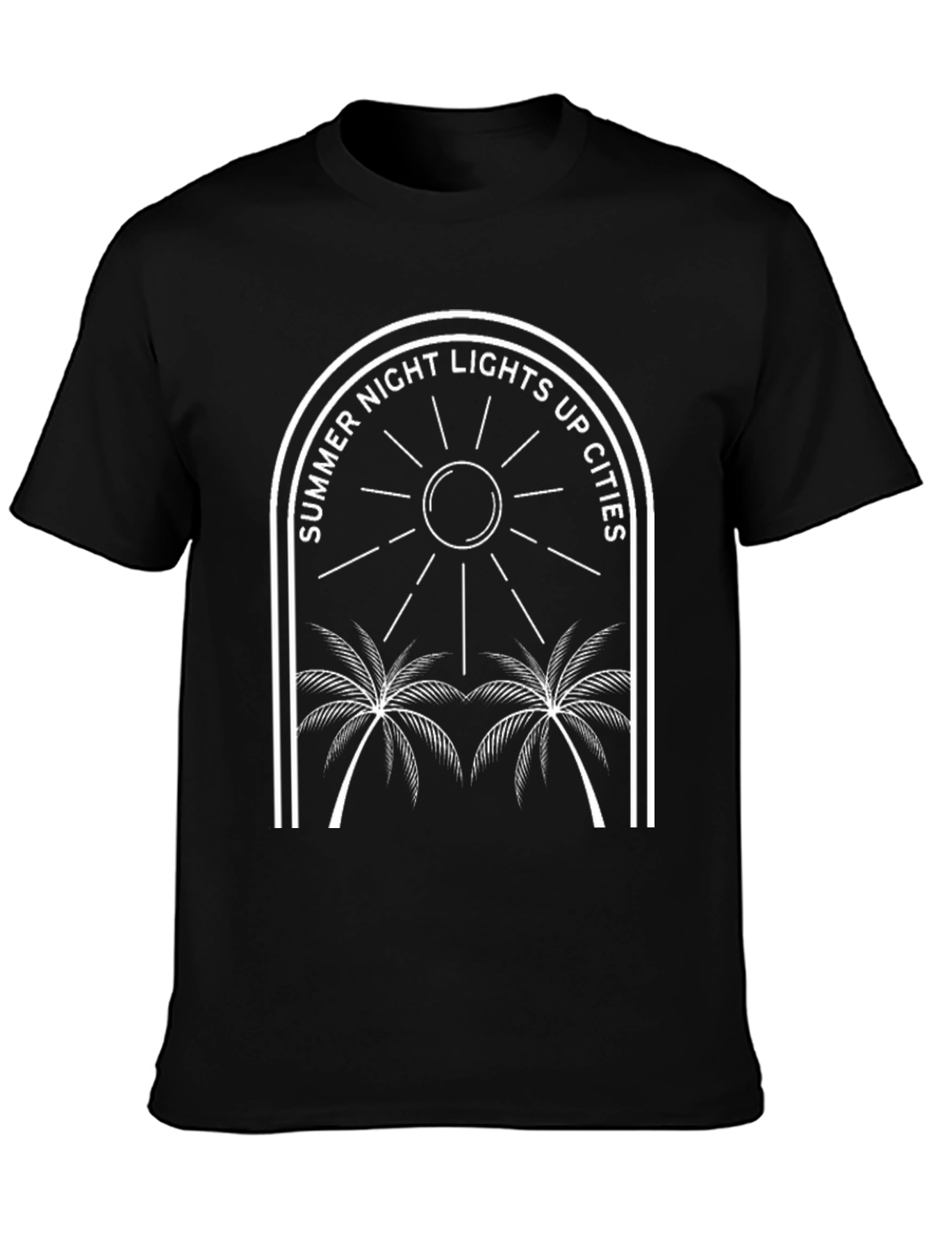 Summer Night Lights Up Cities Graphic Tee