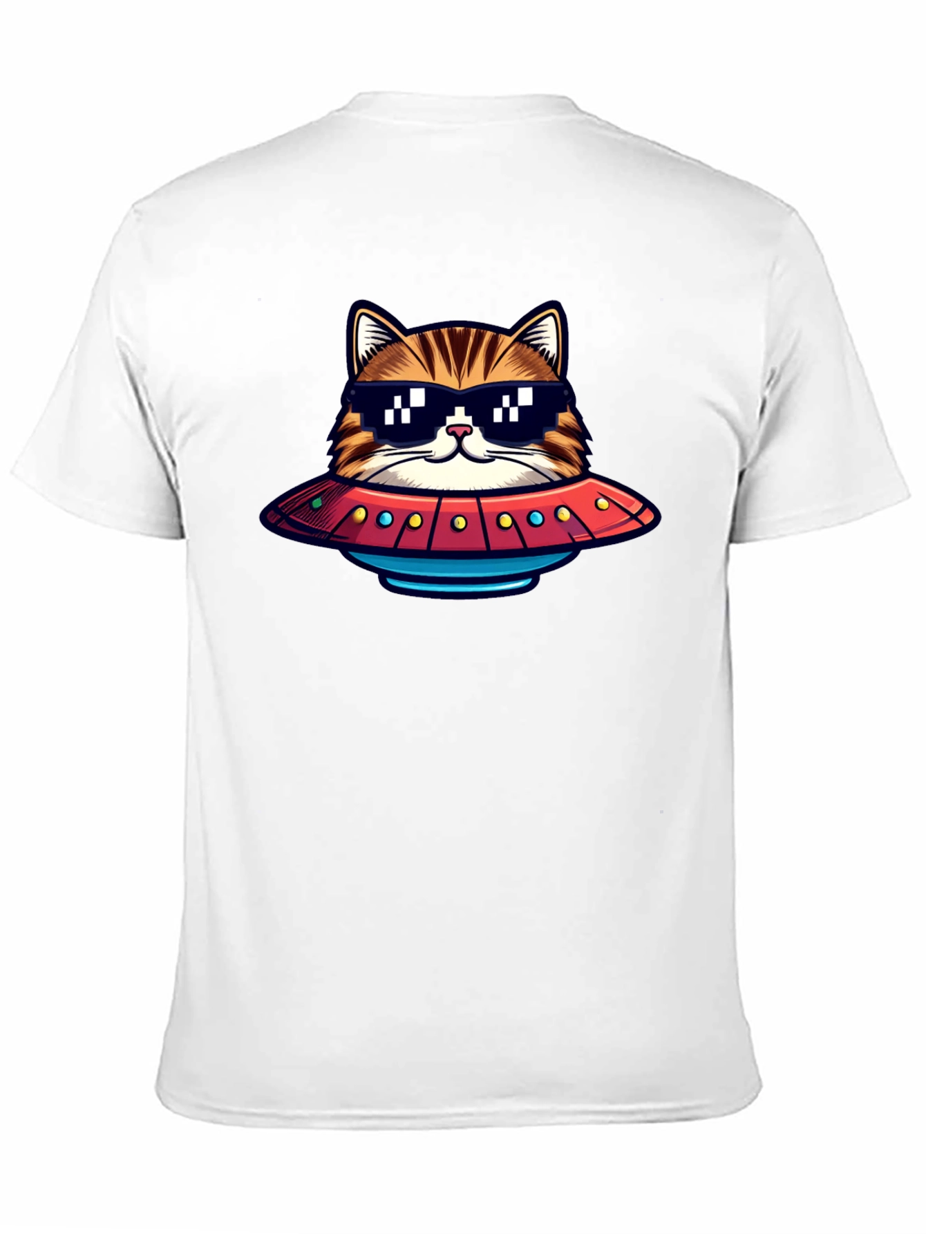 Cool Cat UFO Graphic T-Shirt