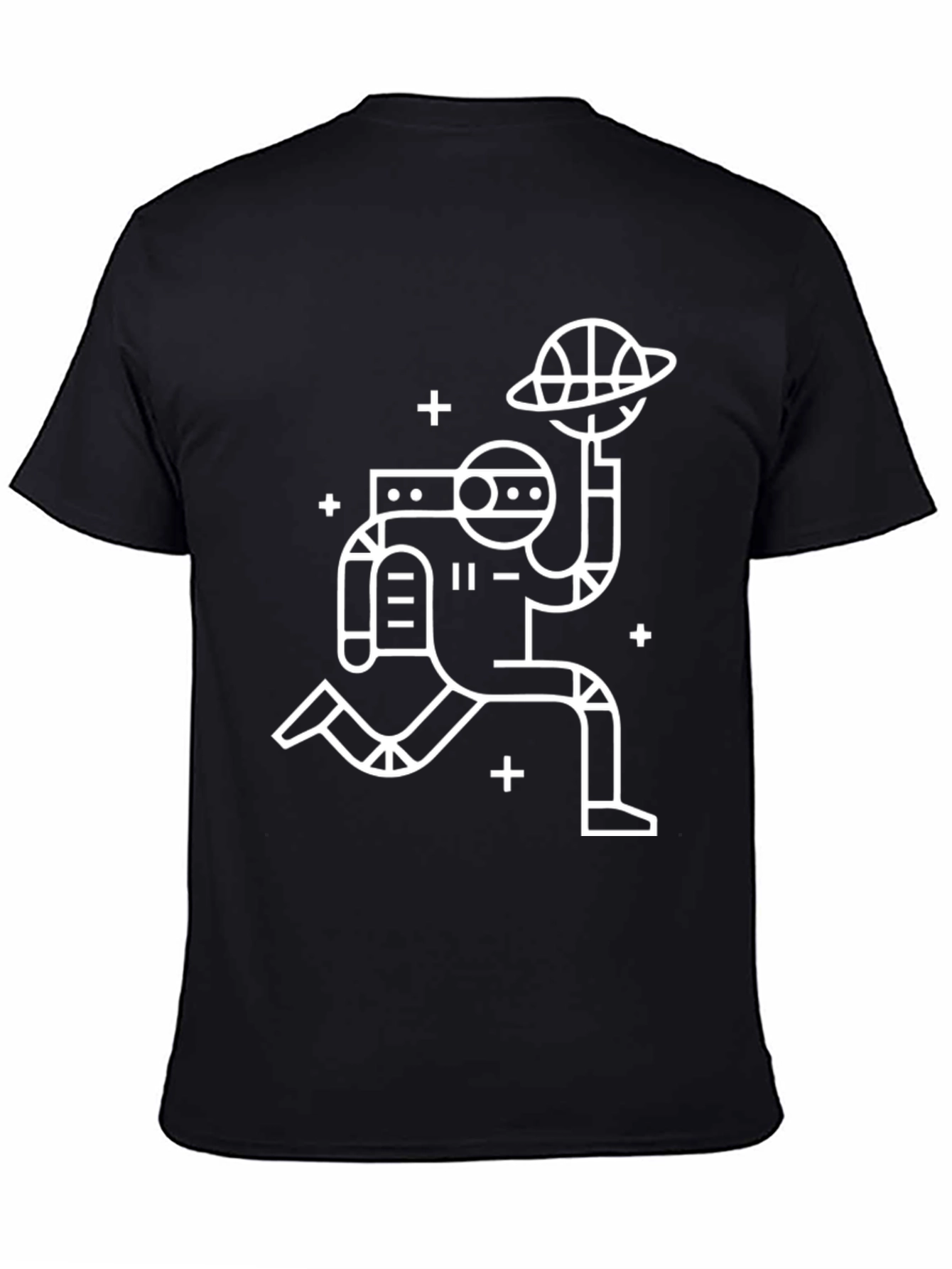 Space Basketball Black T-Shirt