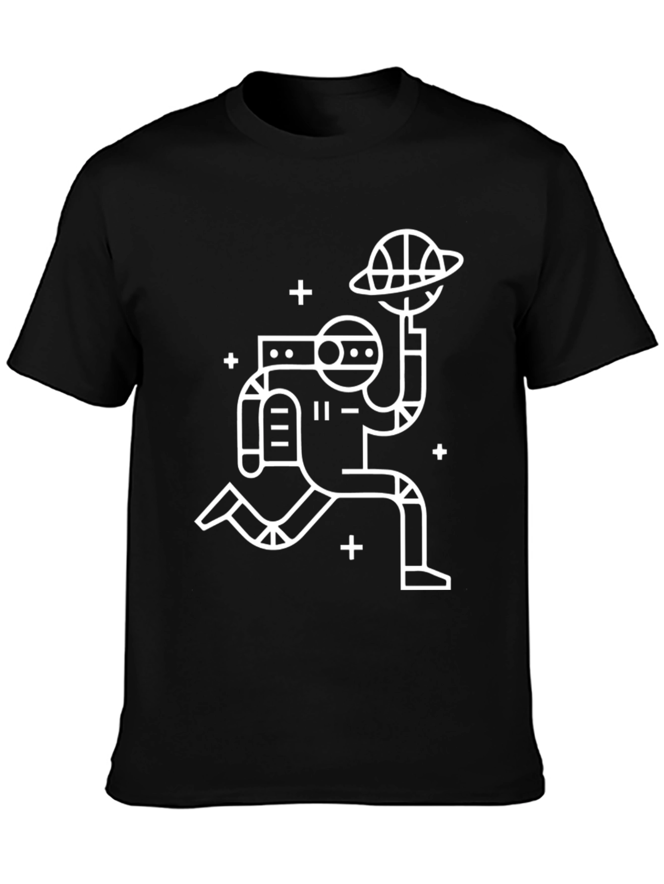 Space Basketball Black T-Shirt