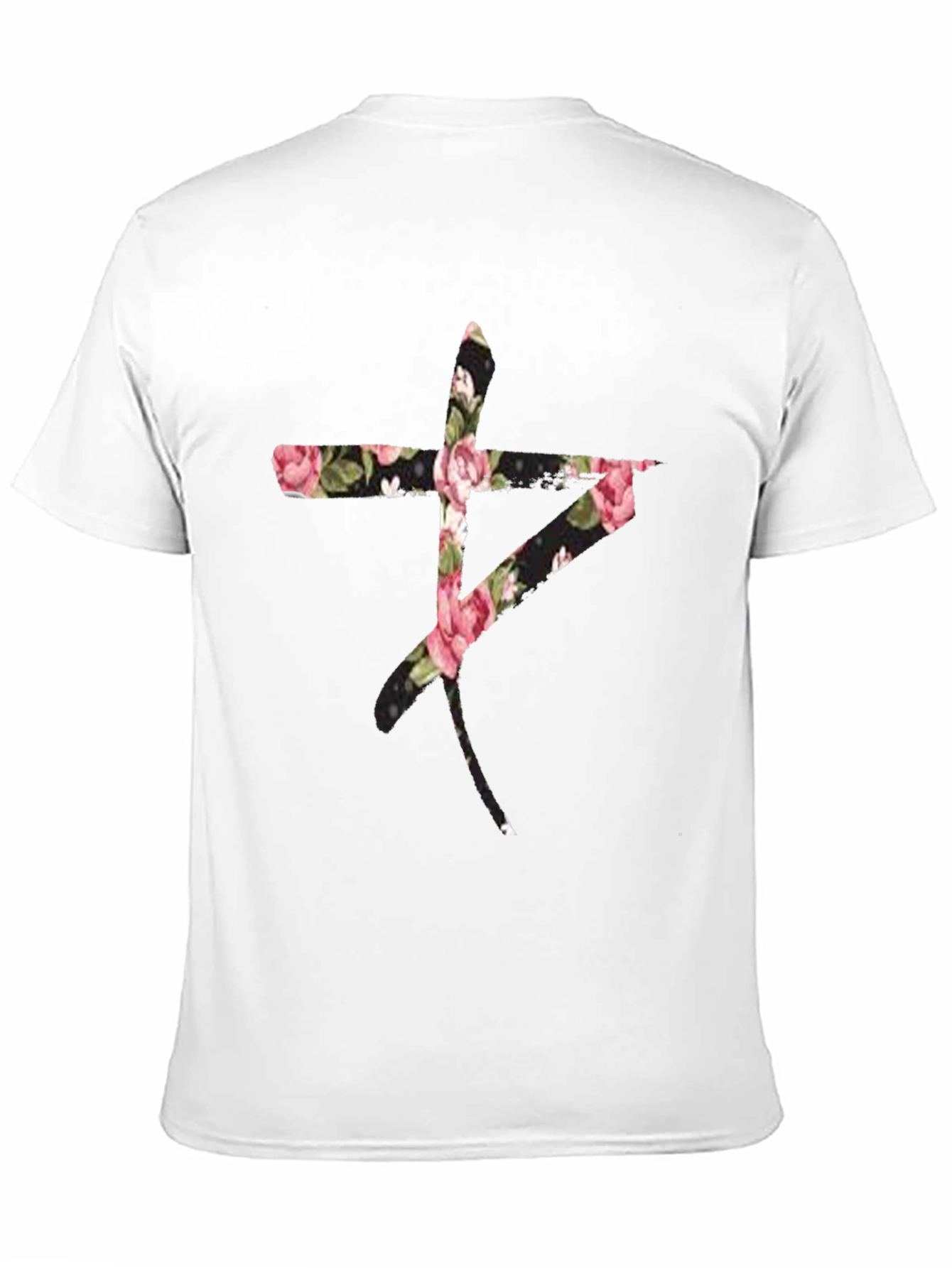 Floral Symbol Black T-Shirt