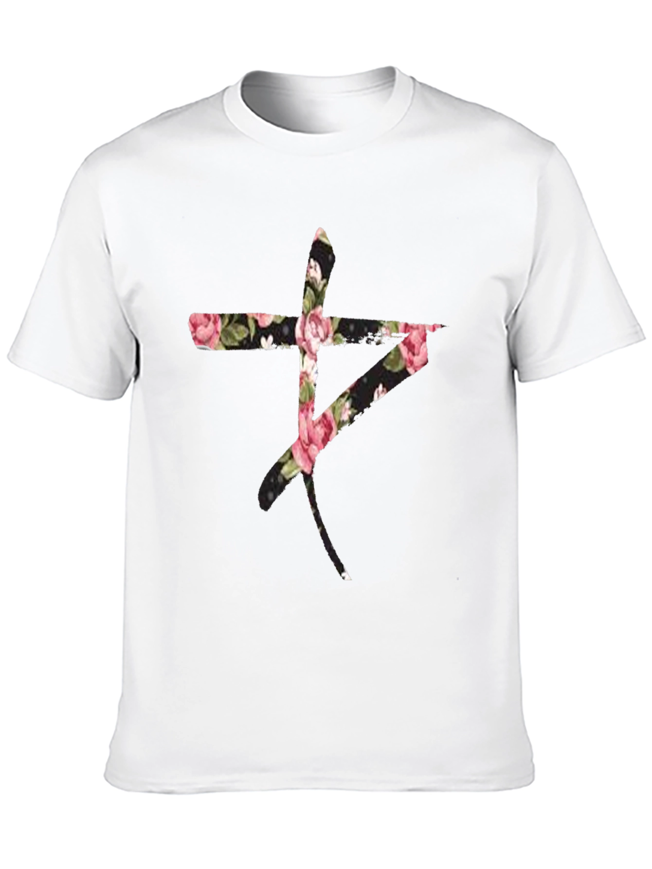 Floral Symbol Black T-Shirt