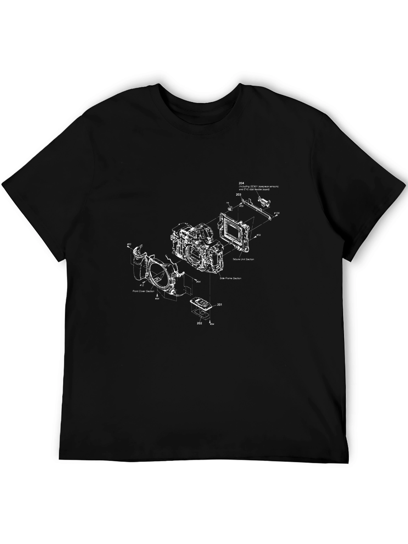 Camera Blueprint Graphic Tee - Black