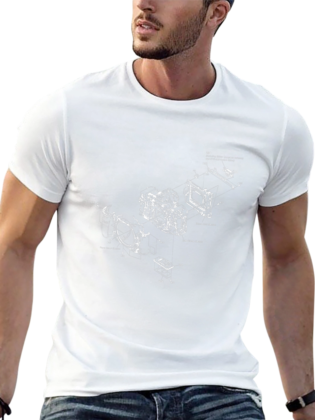 Camera Blueprint Graphic Tee - Black