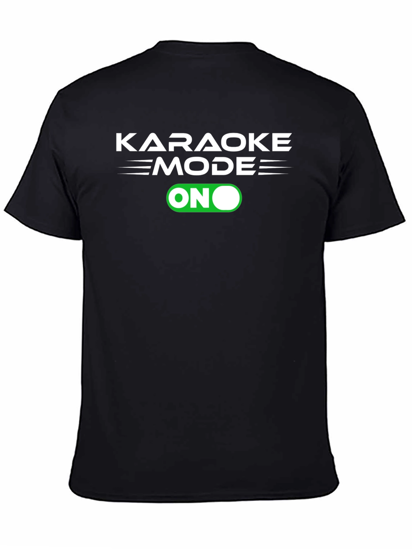 Karaoke Mode On Graphic Tee - Black Cotton T-Shirt