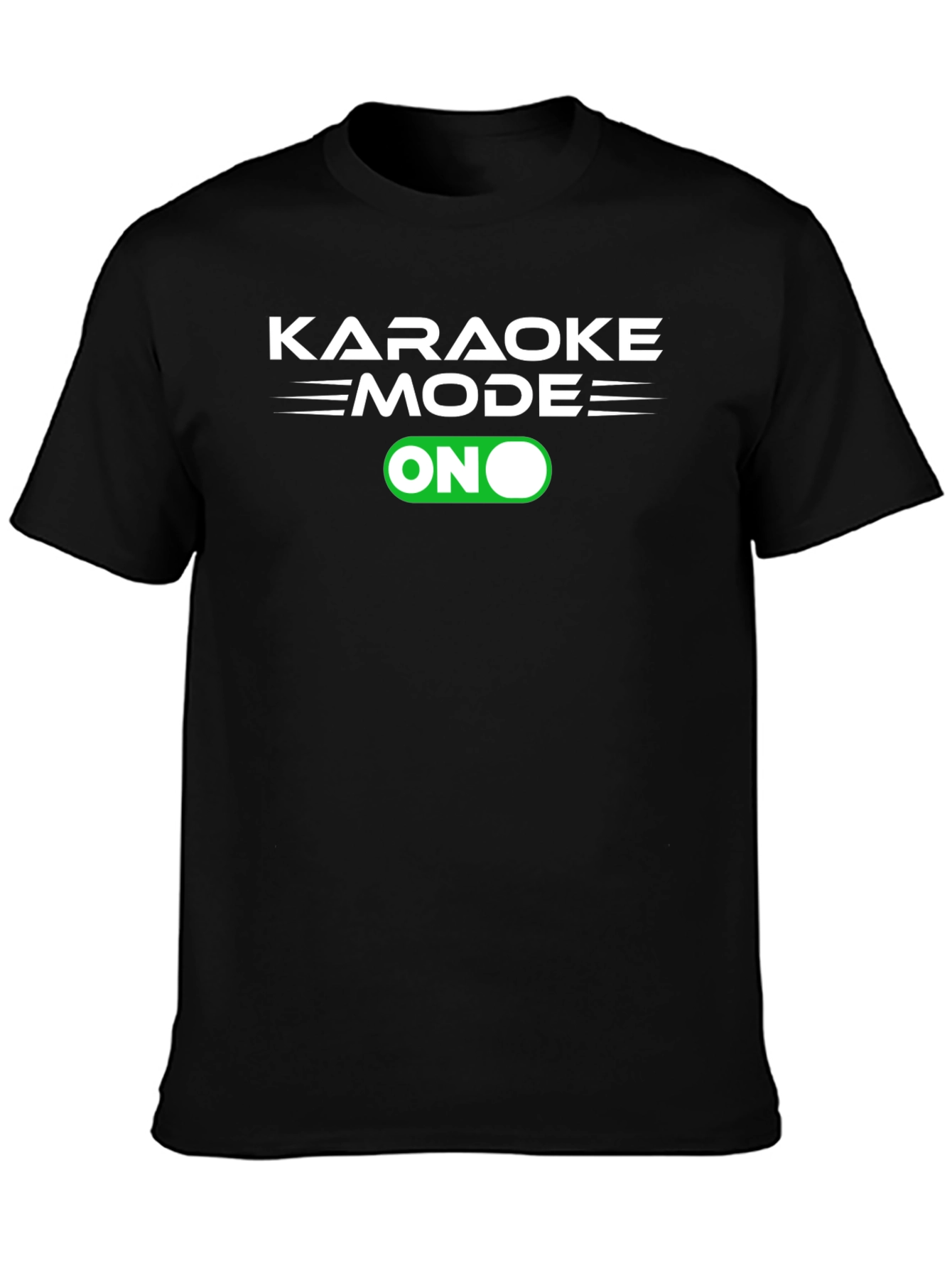 Karaoke Mode On Graphic Tee - Black Cotton T-Shirt