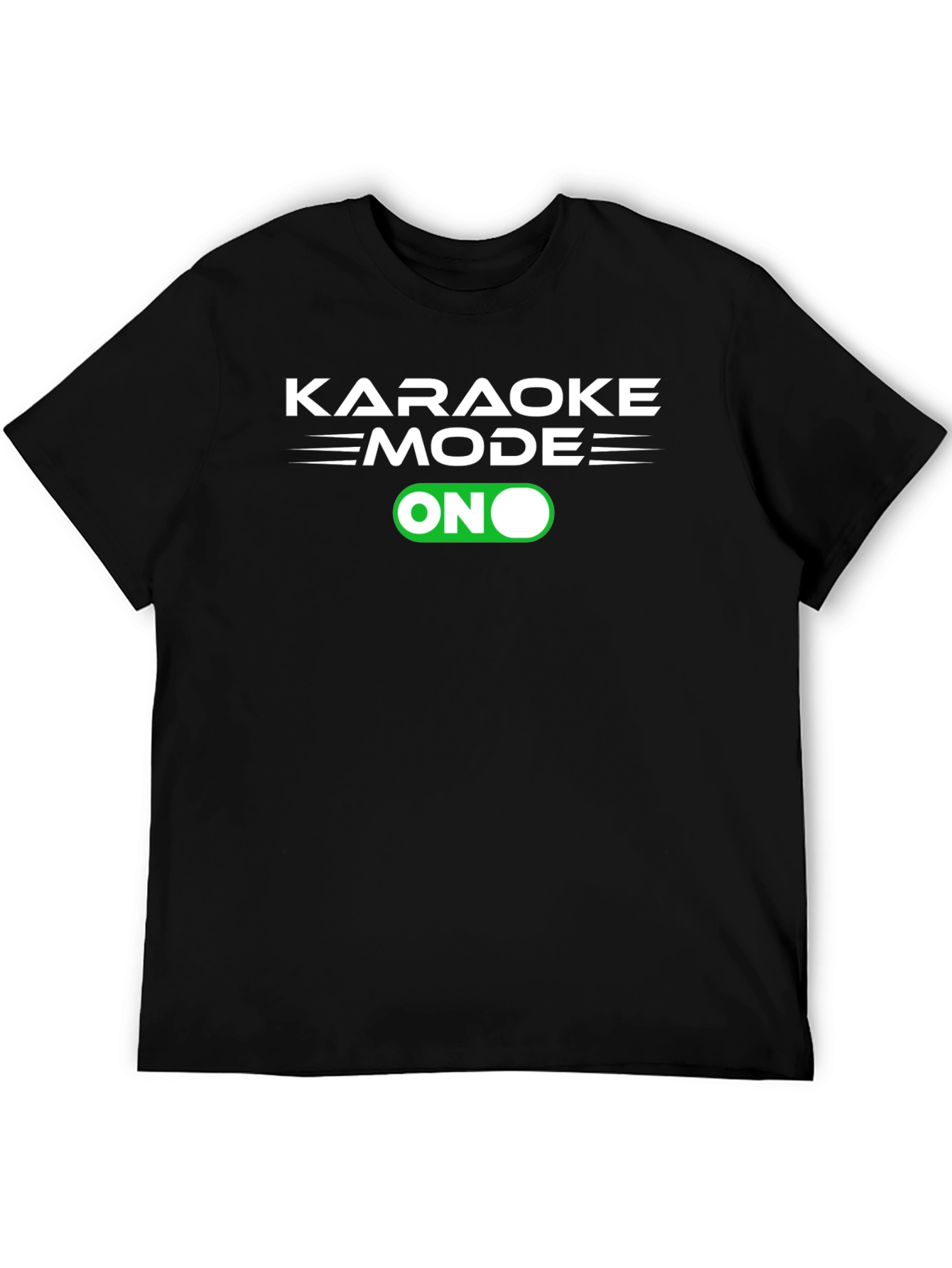 Karaoke Mode On Graphic Tee - Black Cotton T-Shirt