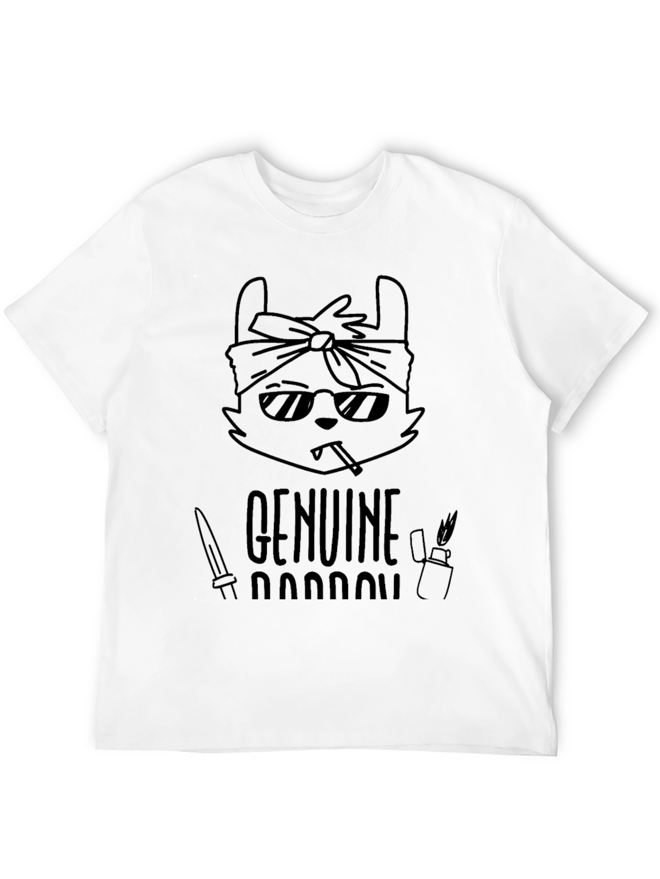Genuine Hustle T-Shirt - Cool Cat Design