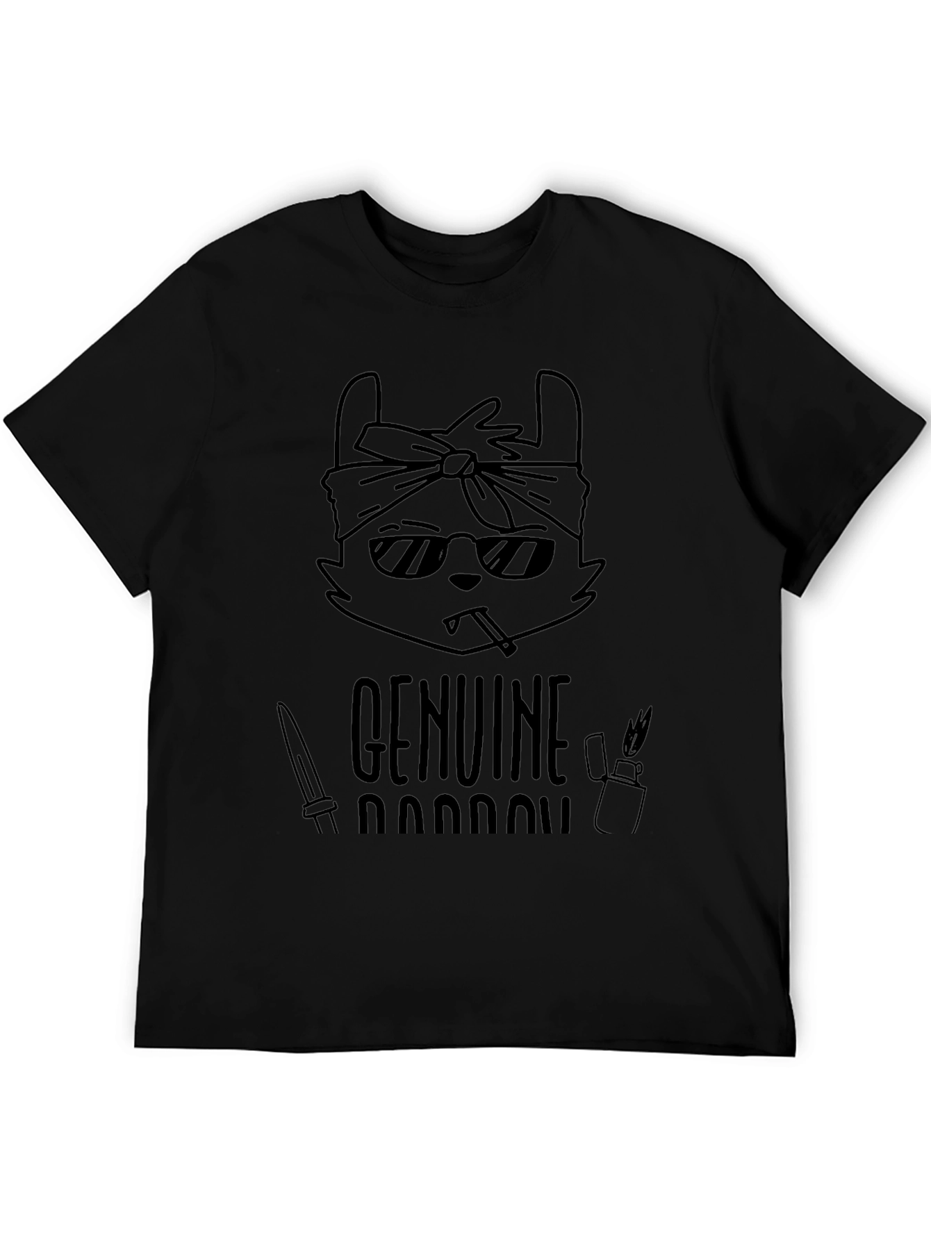 Genuine Hustle T-Shirt - Cool Cat Design