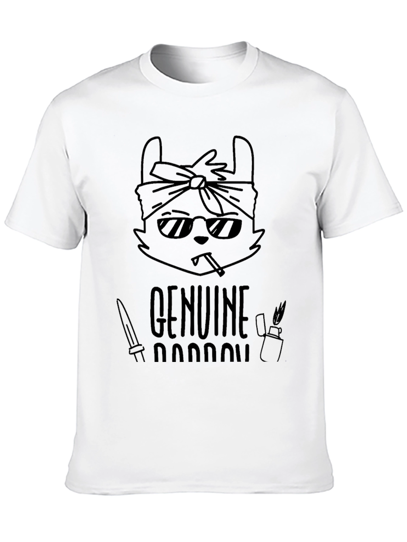 Genuine Hustle T-Shirt - Cool Cat Design