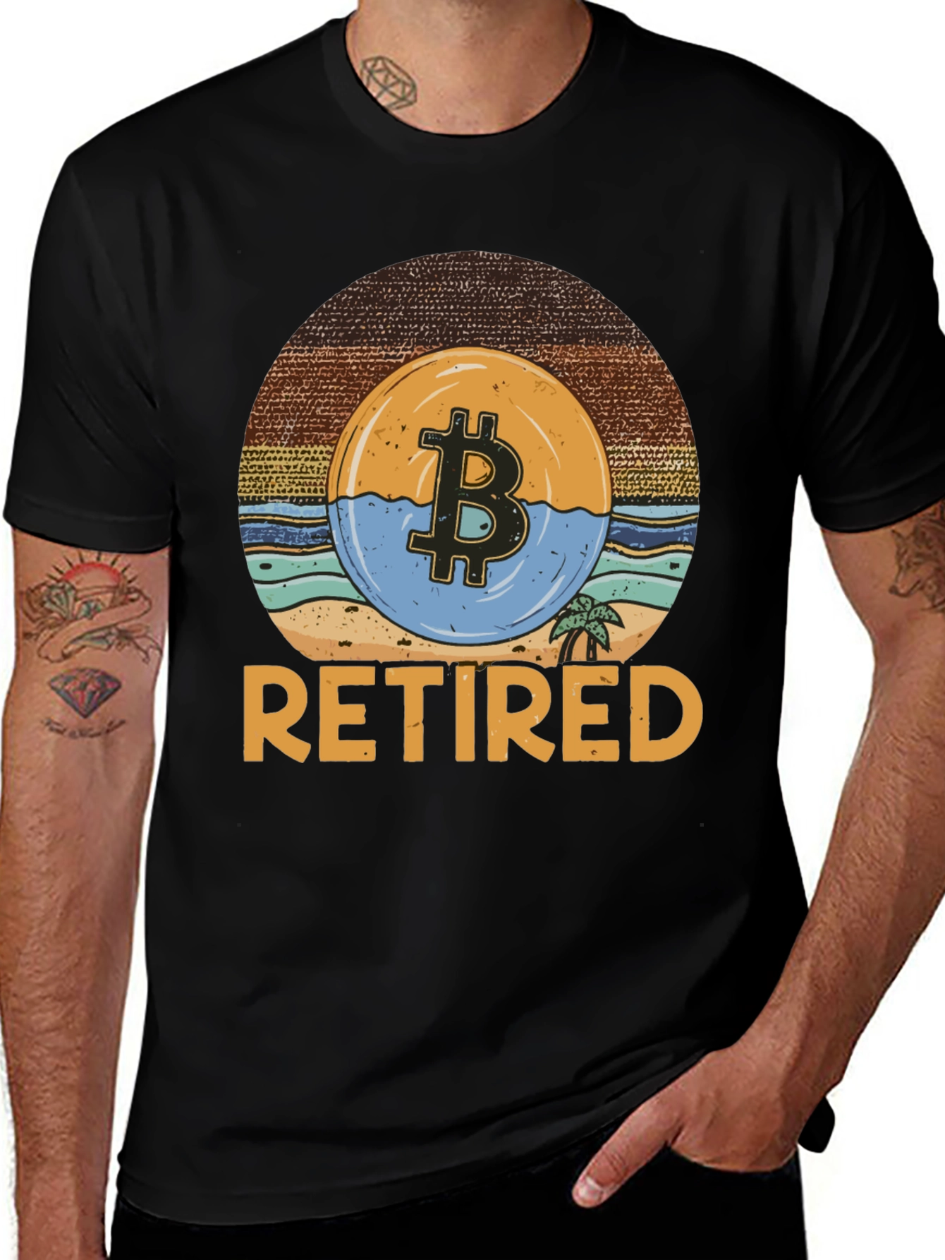 Bitcoin Retired Graphic T-Shirt - Crypto Retirement Tee