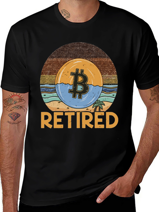 Bitcoin Retired Graphic T-Shirt - Crypto Retirement Tee