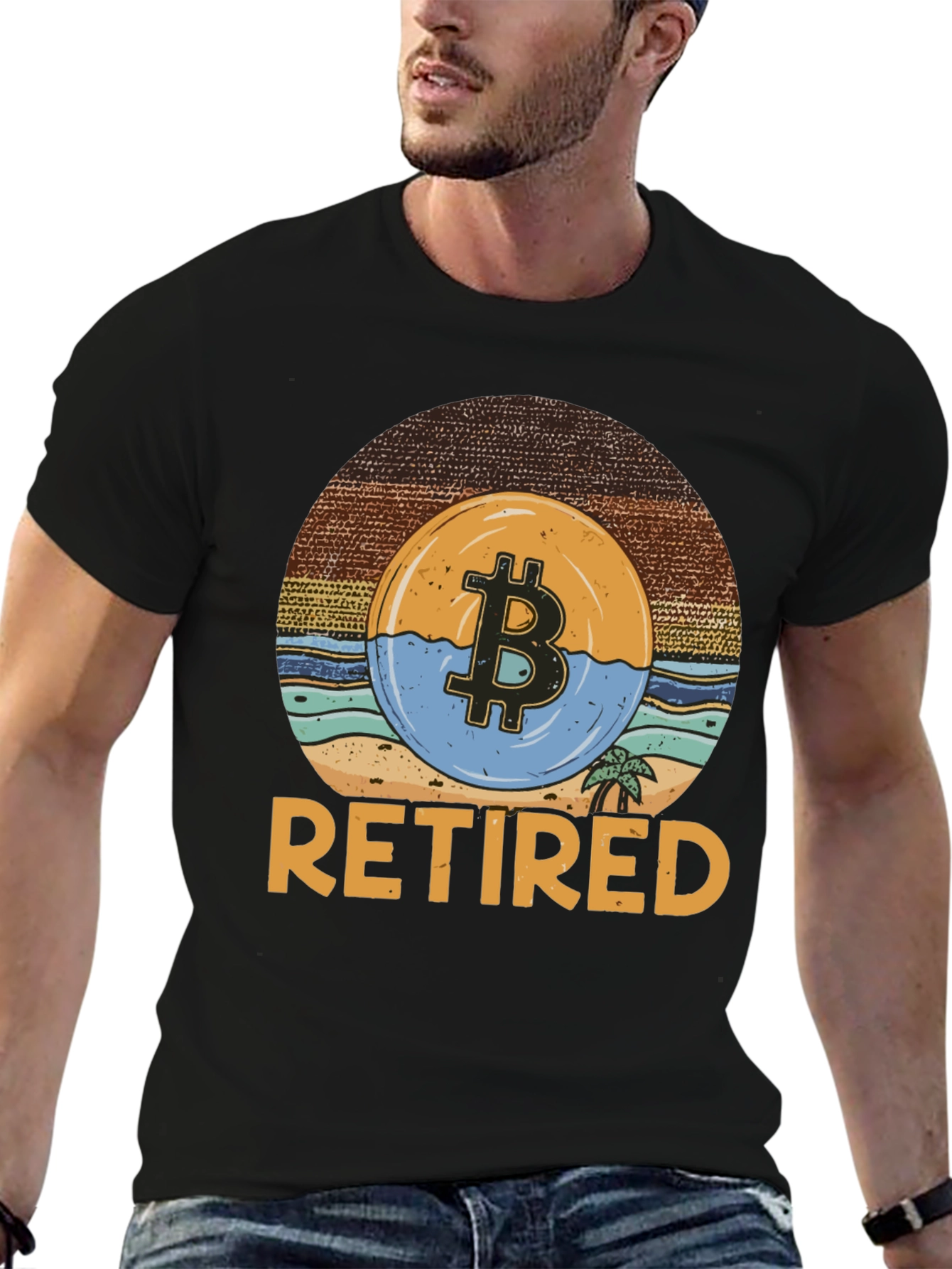 Bitcoin Retired Graphic T-Shirt - Crypto Retirement Tee