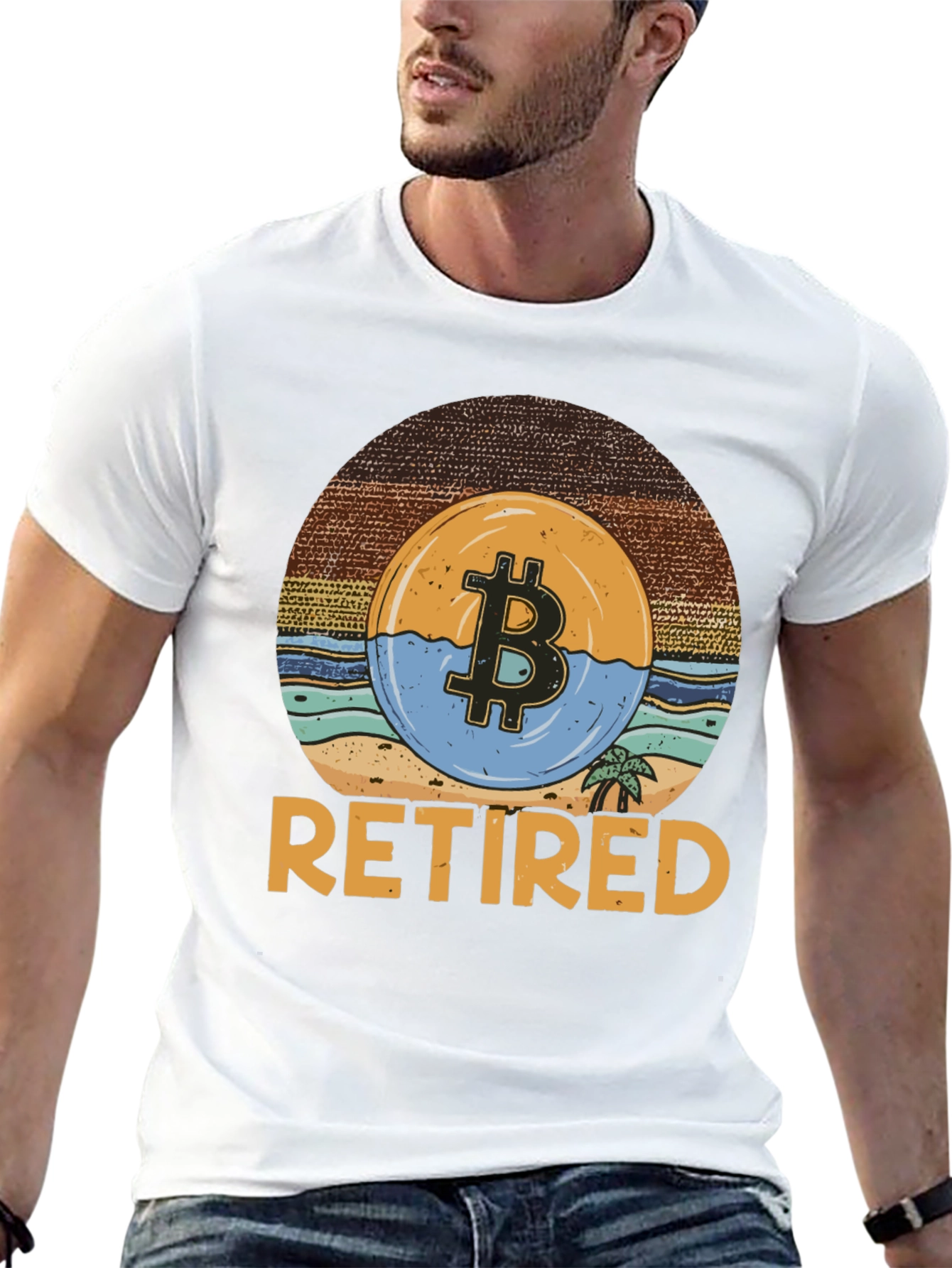 Bitcoin Retired Graphic T-Shirt - Crypto Retirement Tee