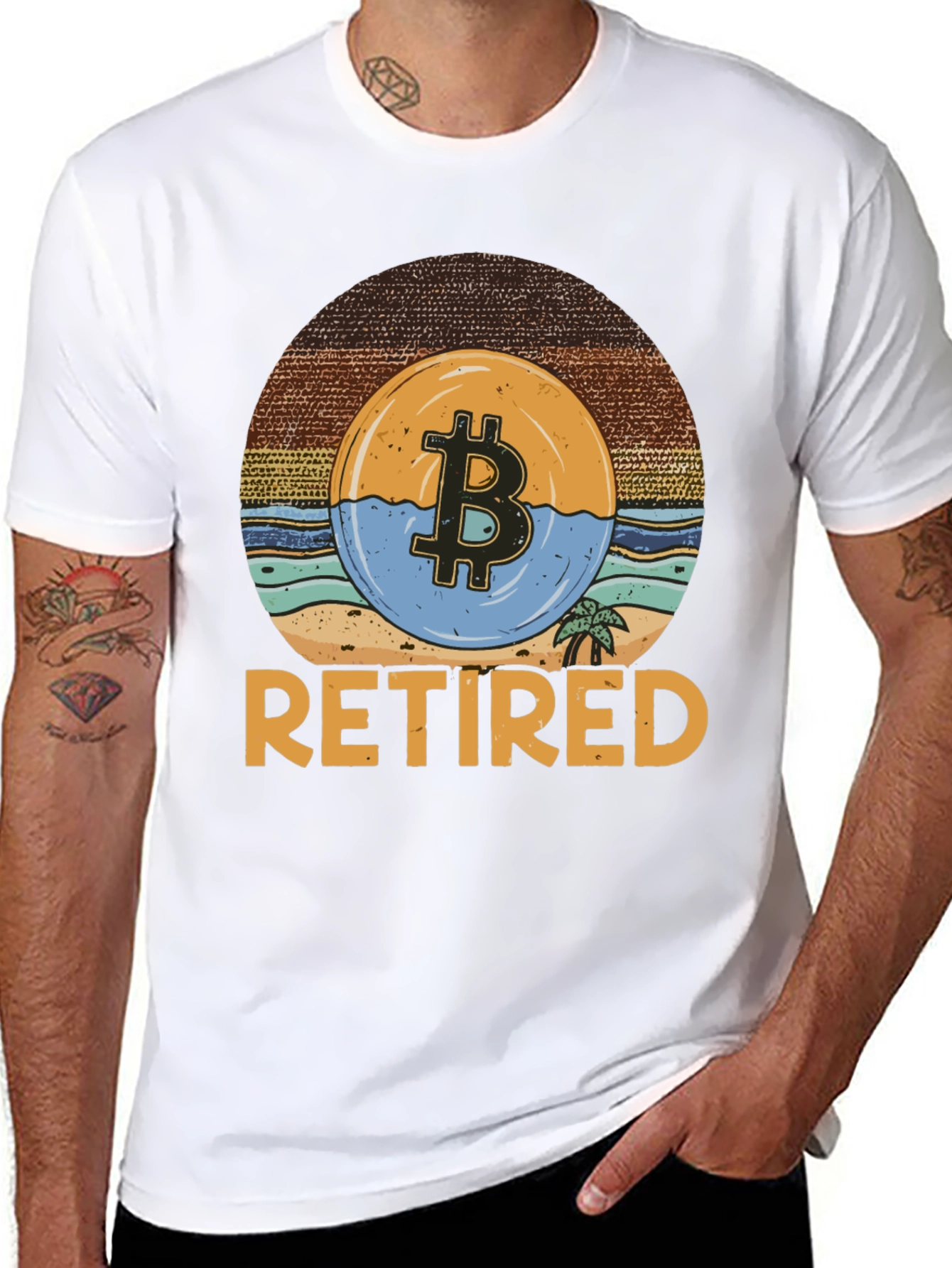 Bitcoin Retired Graphic T-Shirt - Crypto Retirement Tee