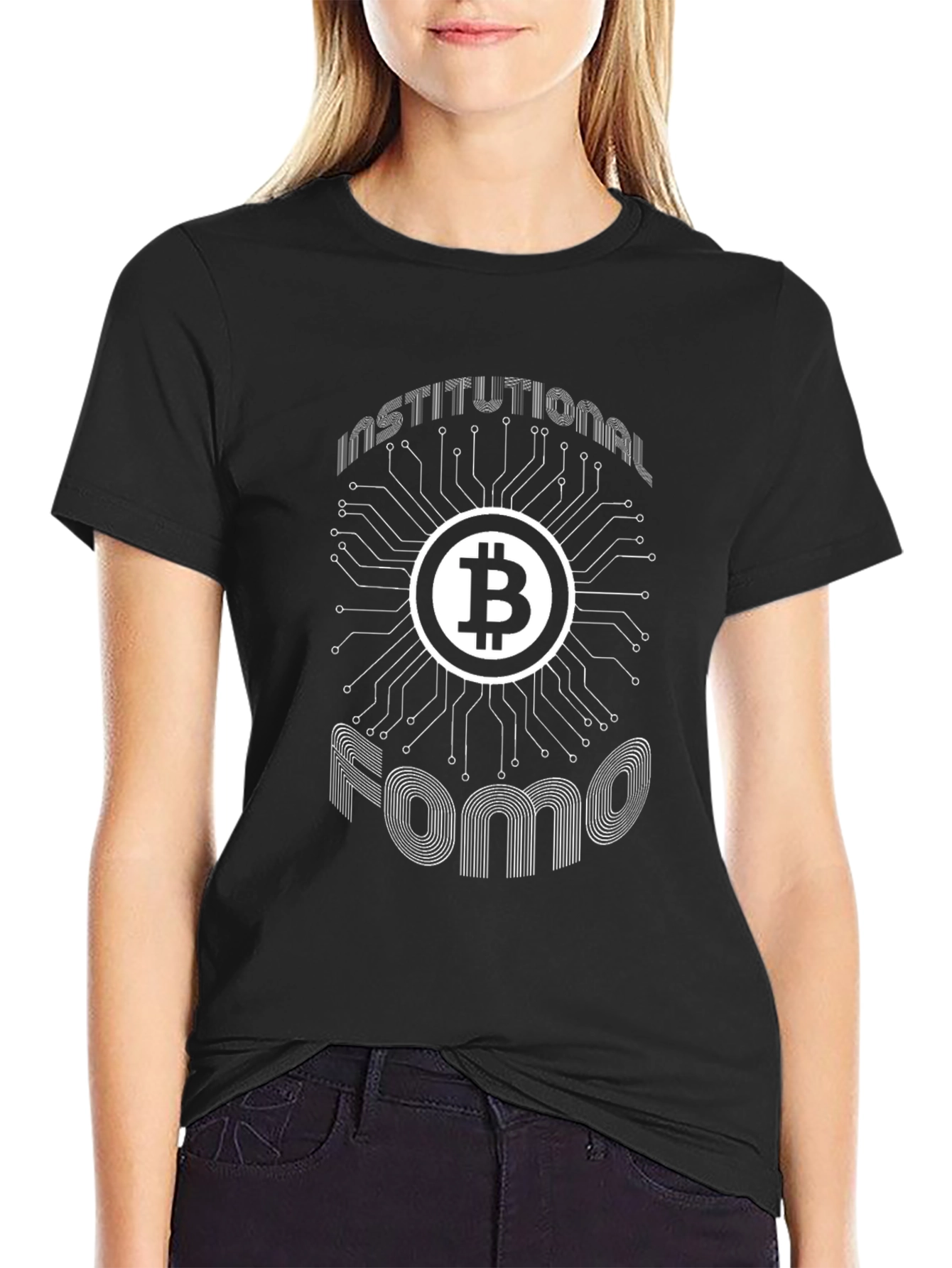 Bitcoin Institutional FOMO Black T-Shirt