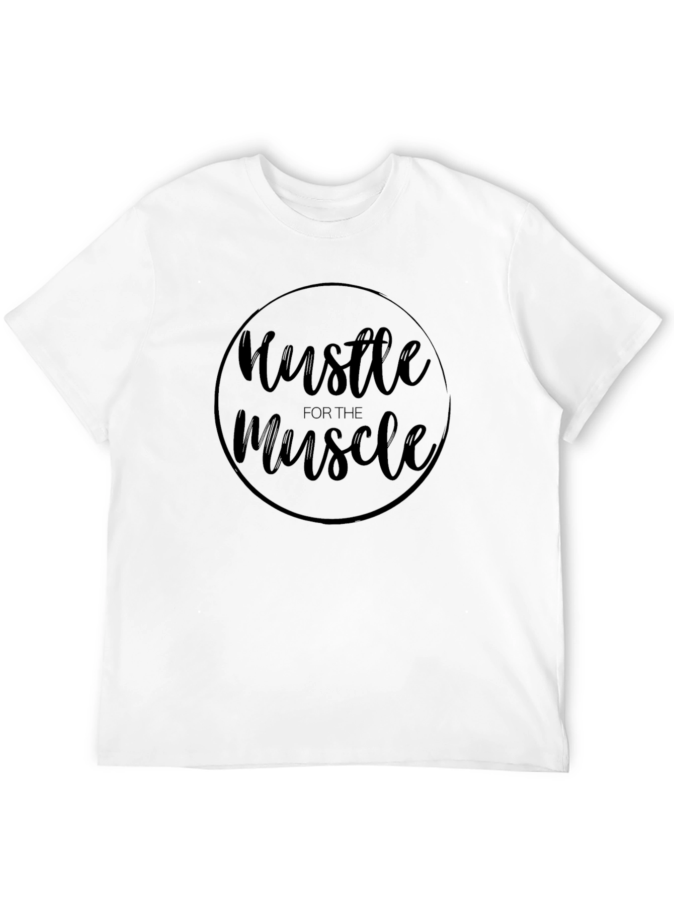 Hustle for the Muscle Black Graphic Tee