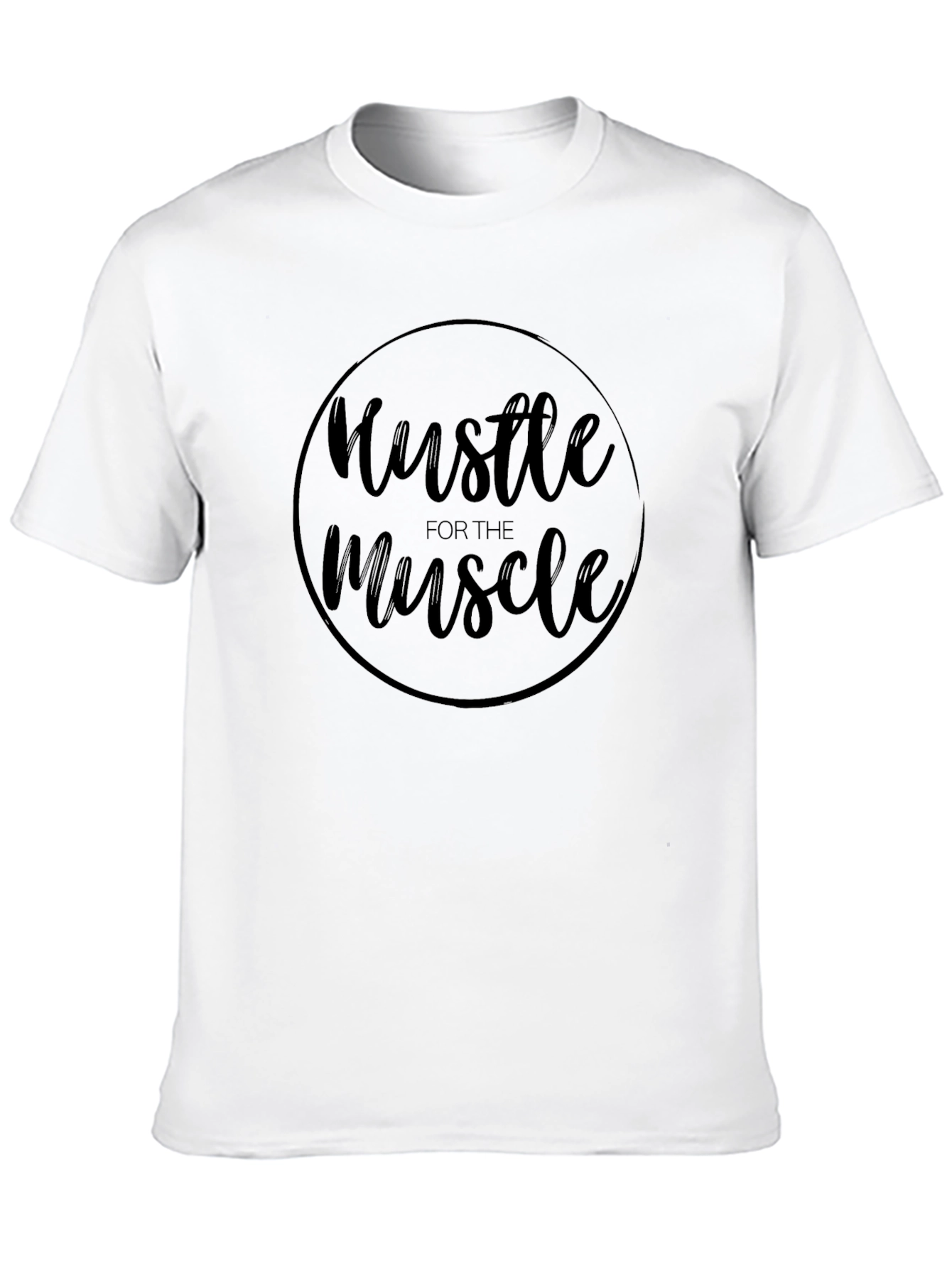 Hustle for the Muscle Black Graphic Tee