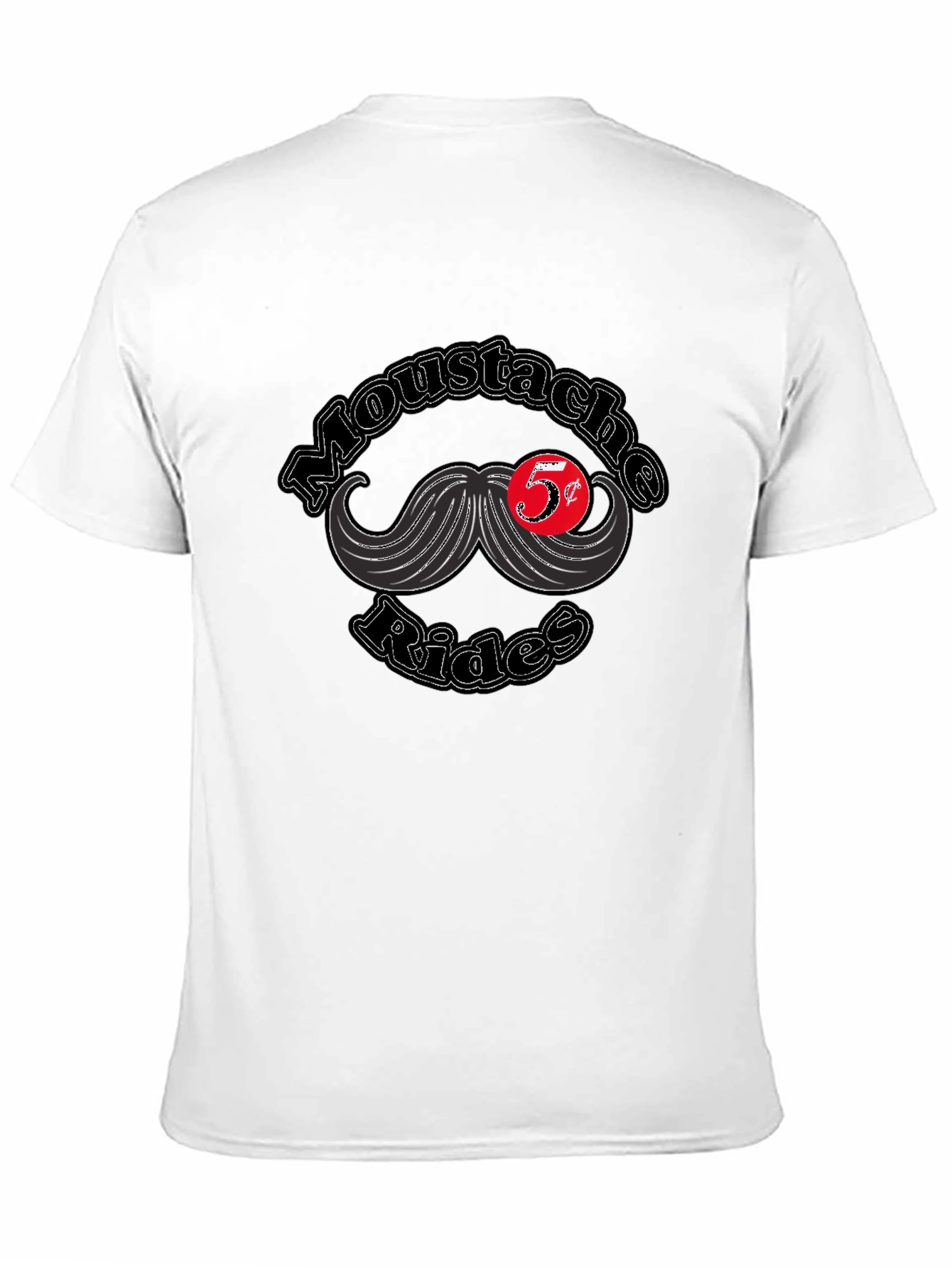 Mustache Rides T-Shirt - Retro Novelty Tee
