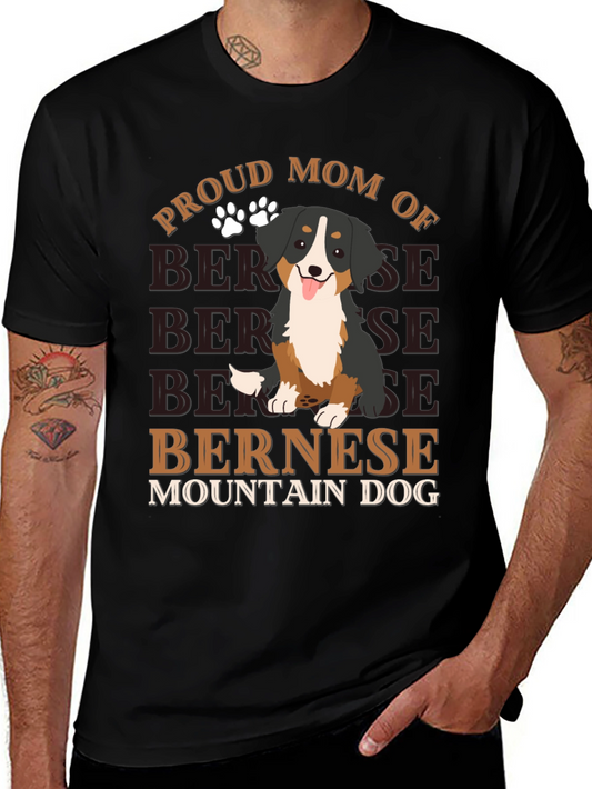Proud Bernese Mountain Dog Mom Graphic T-Shirt