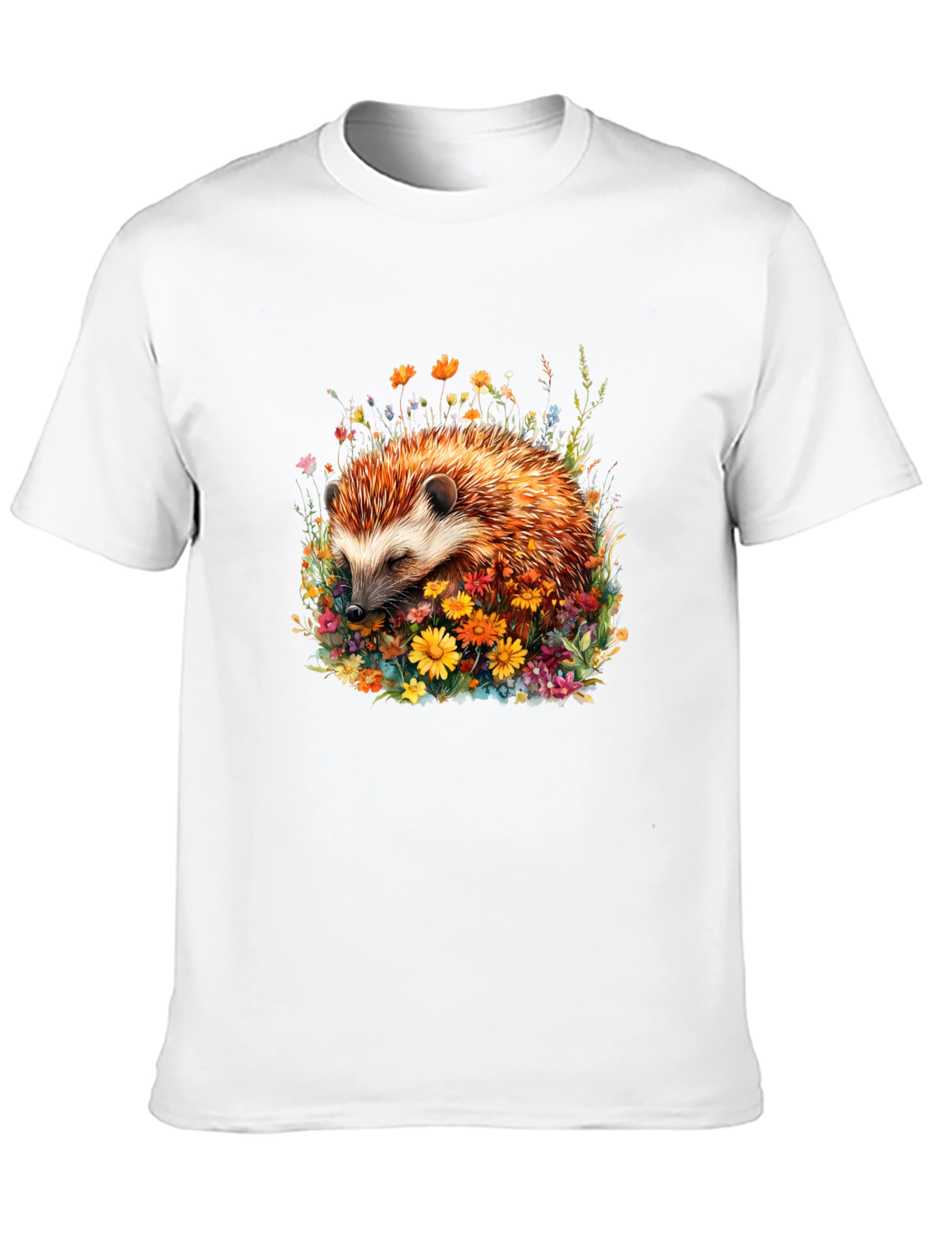 Hedgehog in Flowers Graphic Tee