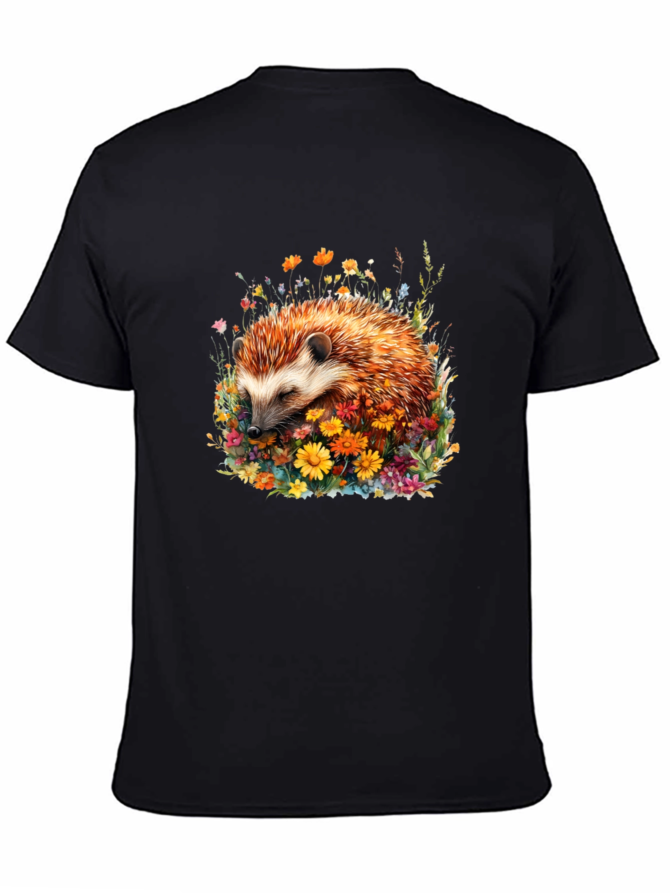 Hedgehog in Flowers Graphic Tee